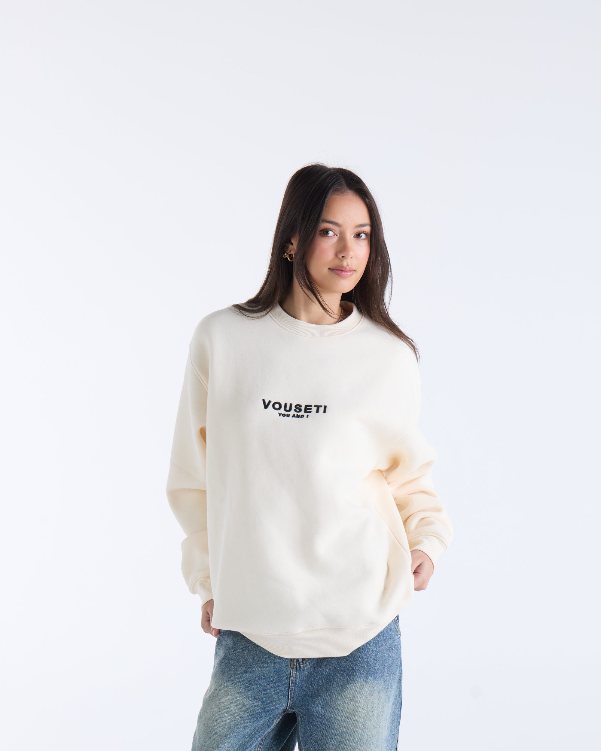 VOUSETI OG SWEATER - Natural