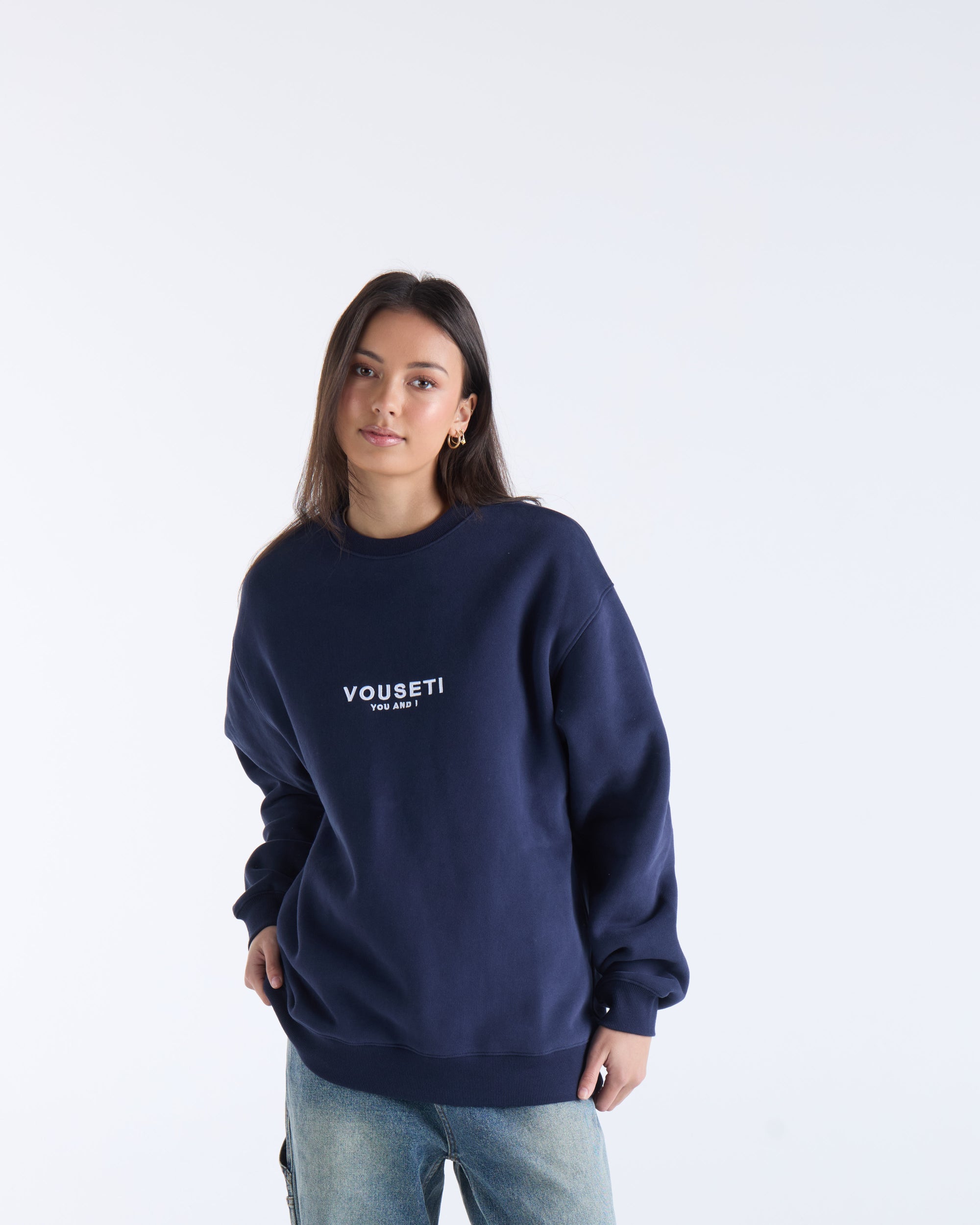 VOUSETI OG SWEATER - Navy
