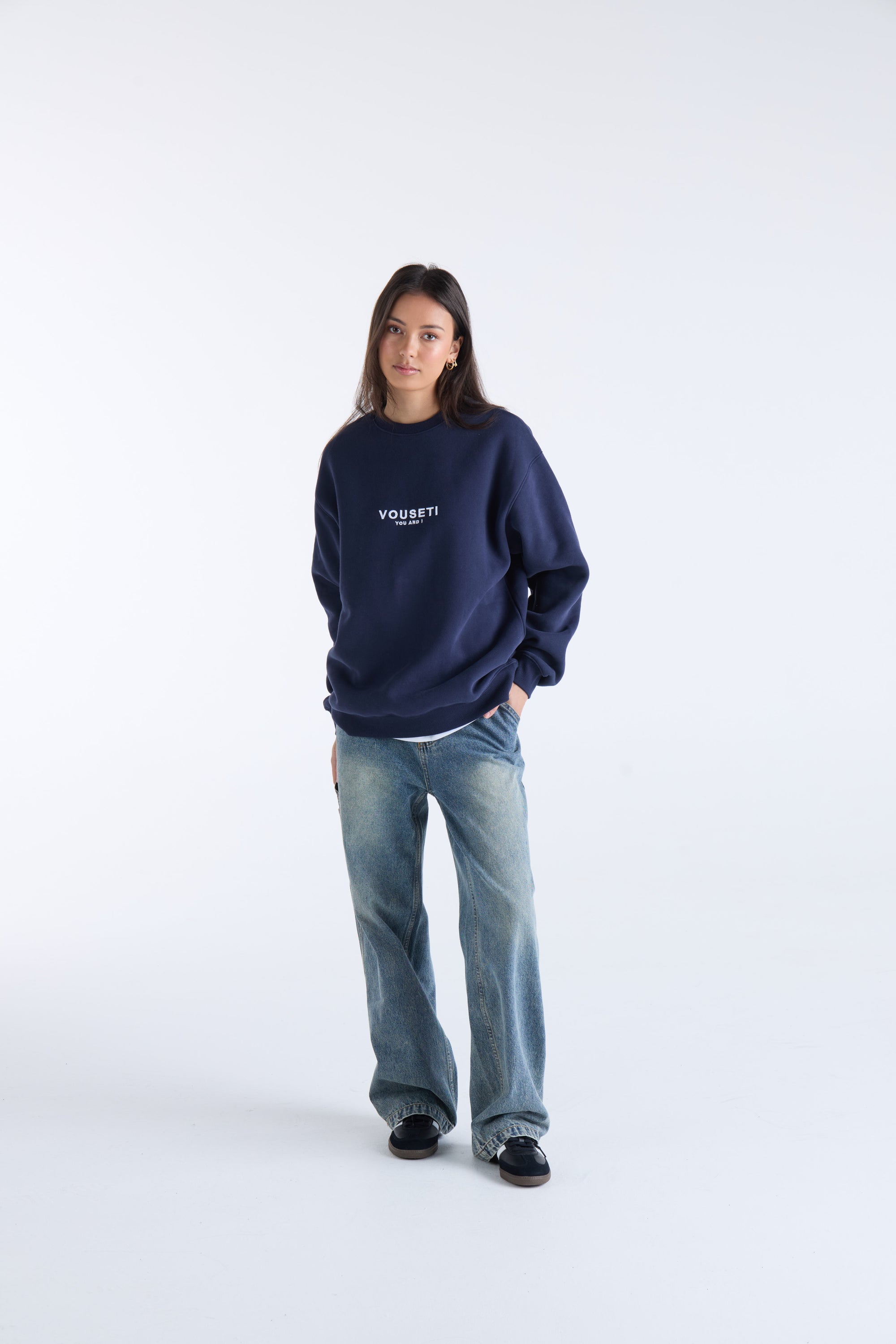 VOUSETI OG SWEATER - Navy