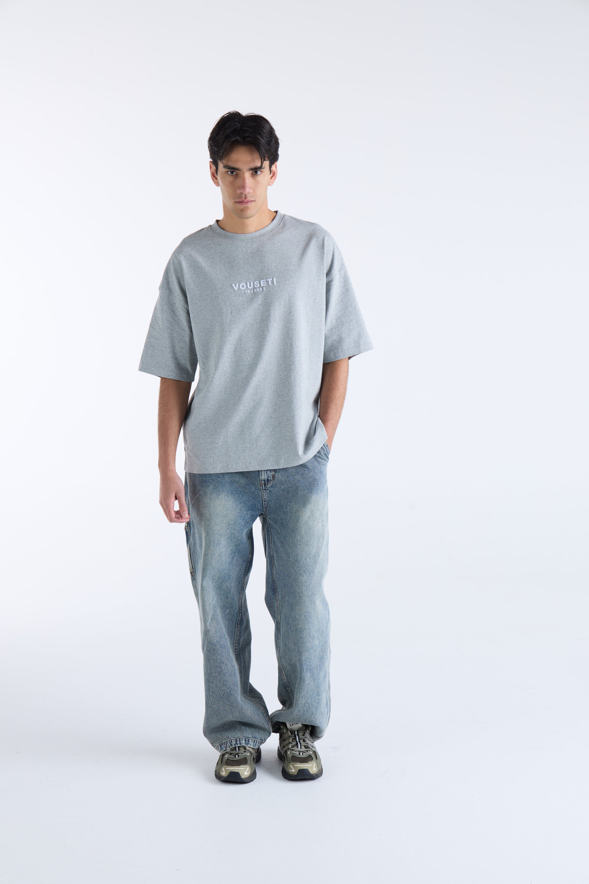 VOUSETI OG TEE - Grey Marl