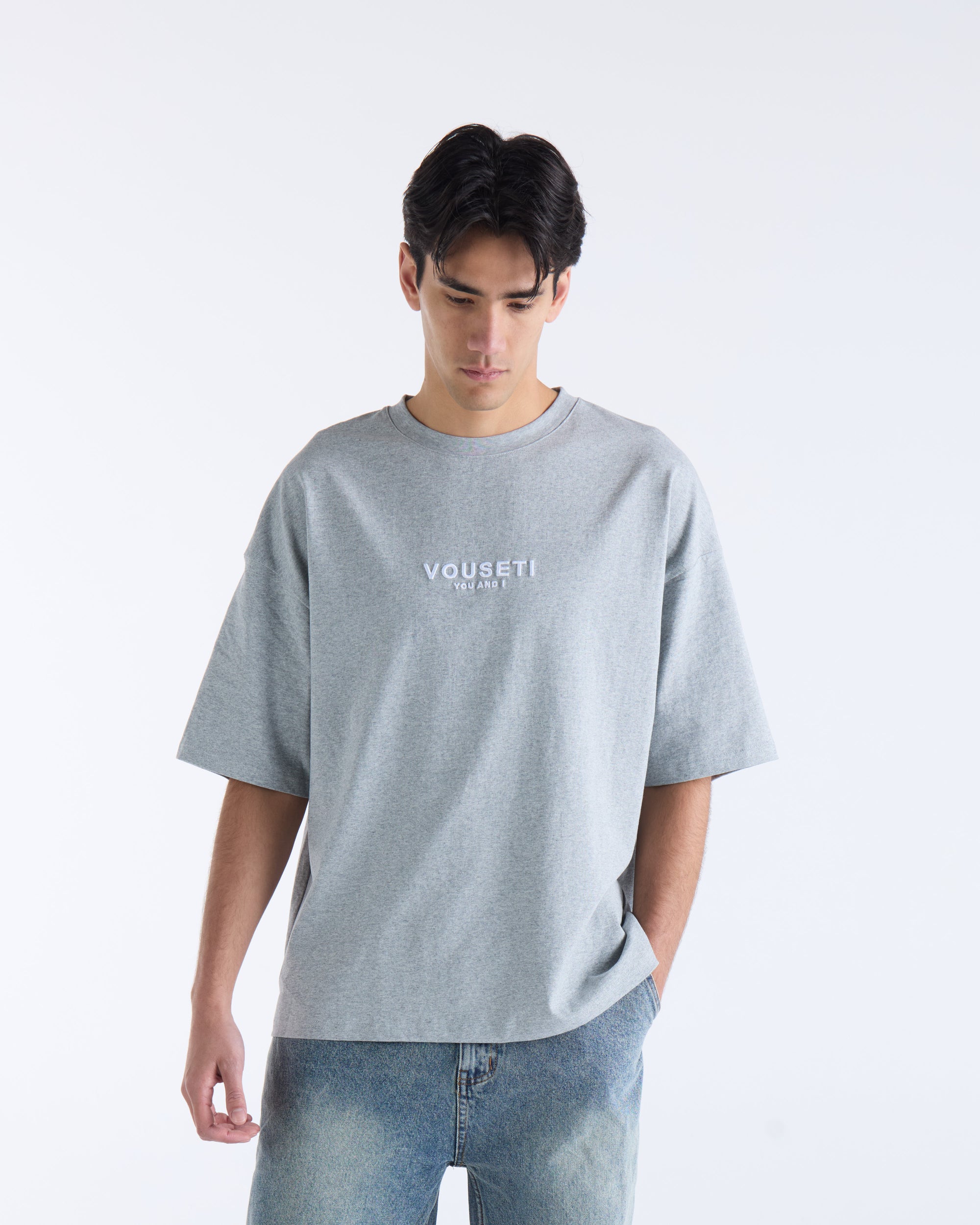VOUSETI OG TEE - Grey Marl