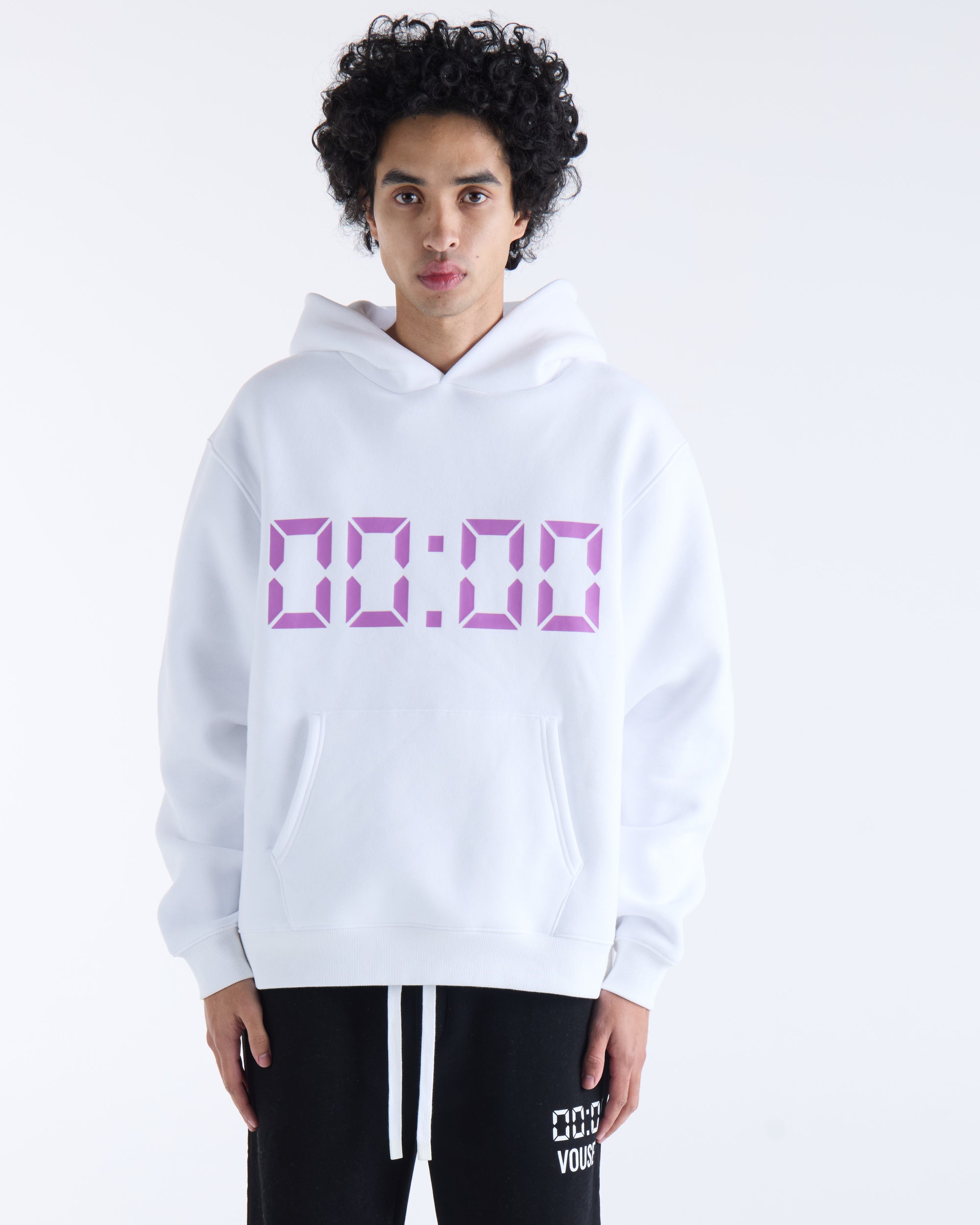 US AGAINST TIME HOODIE - White