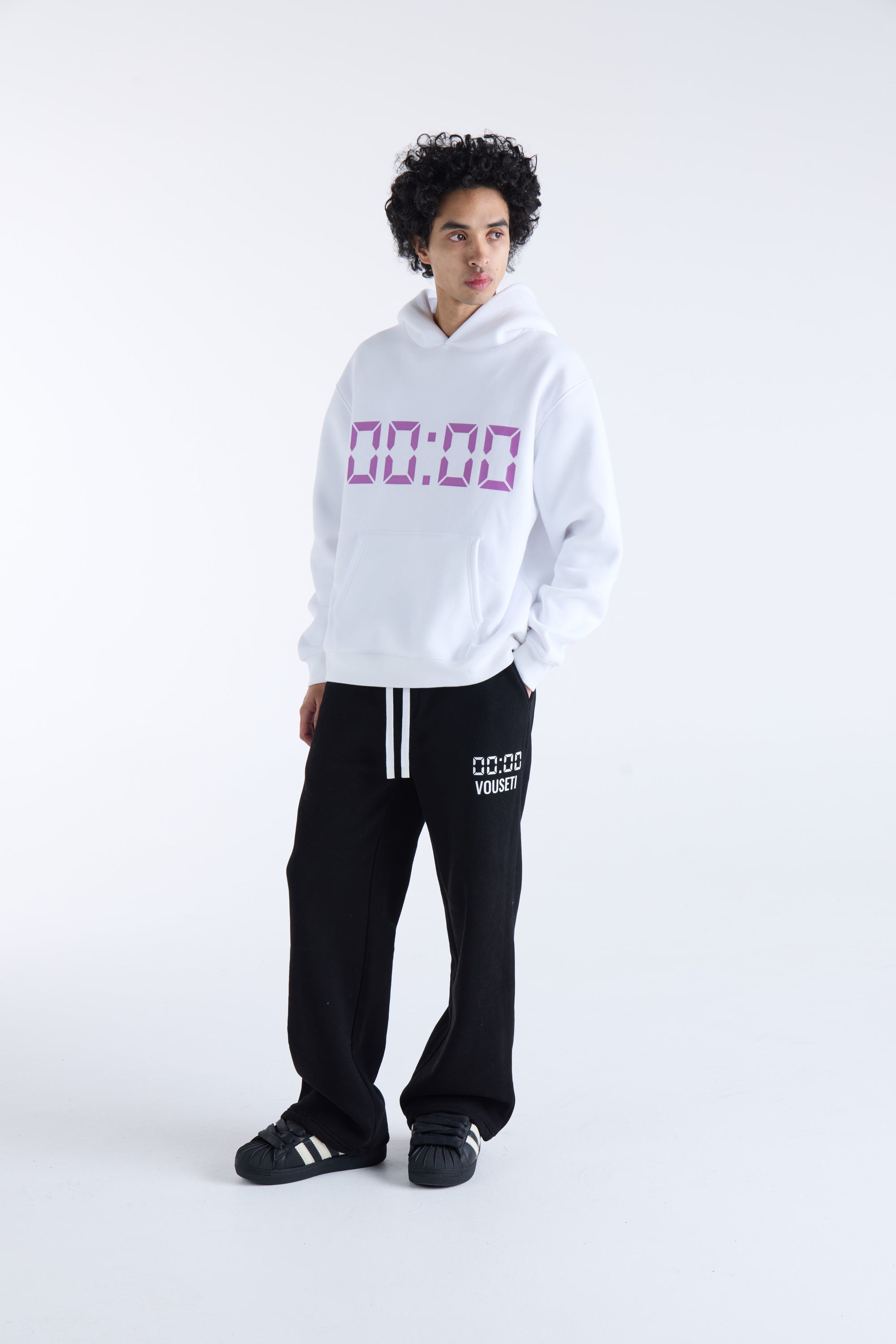 US AGAINST TIME HOODIE - White