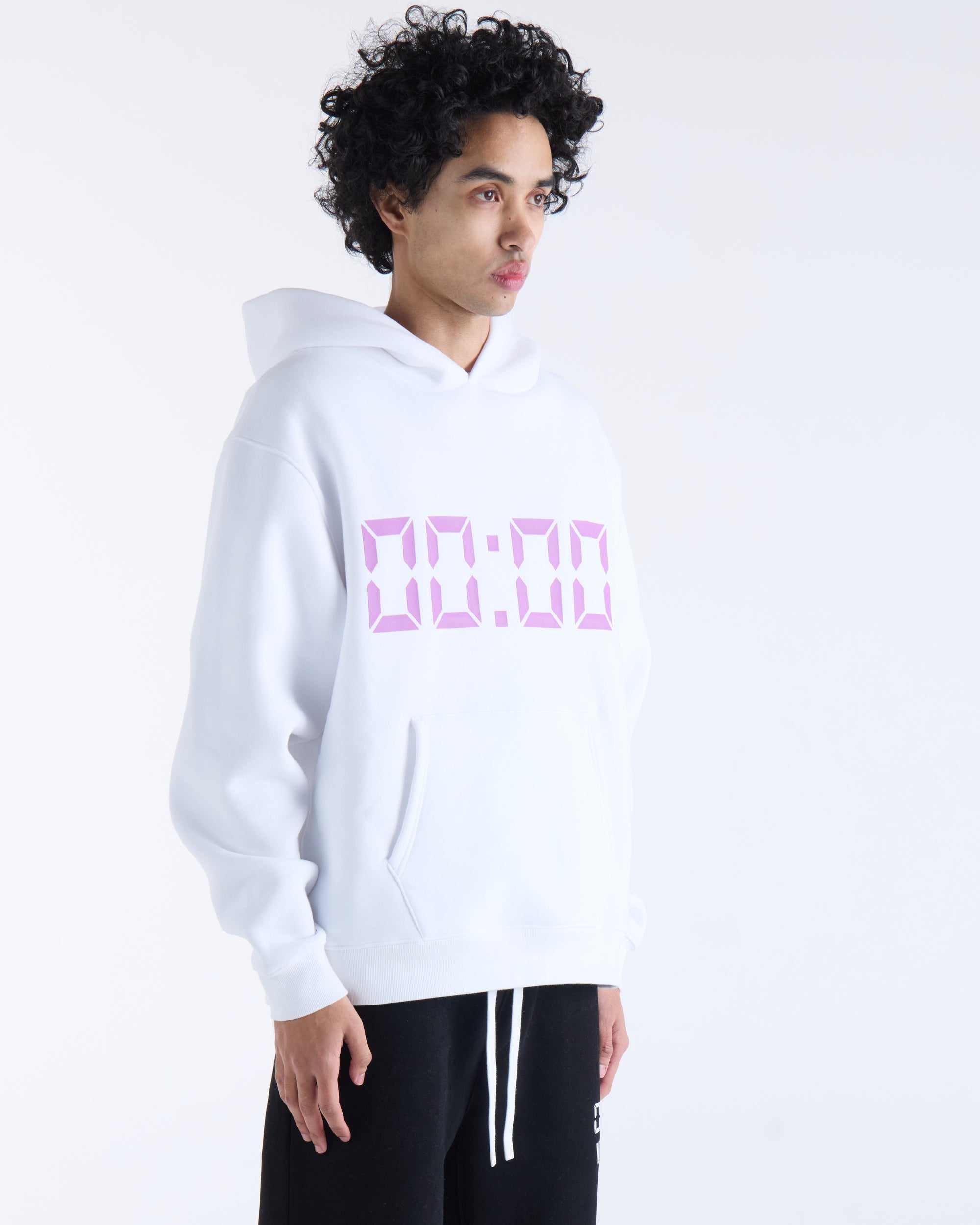 US AGAINST TIME HOODIE - White