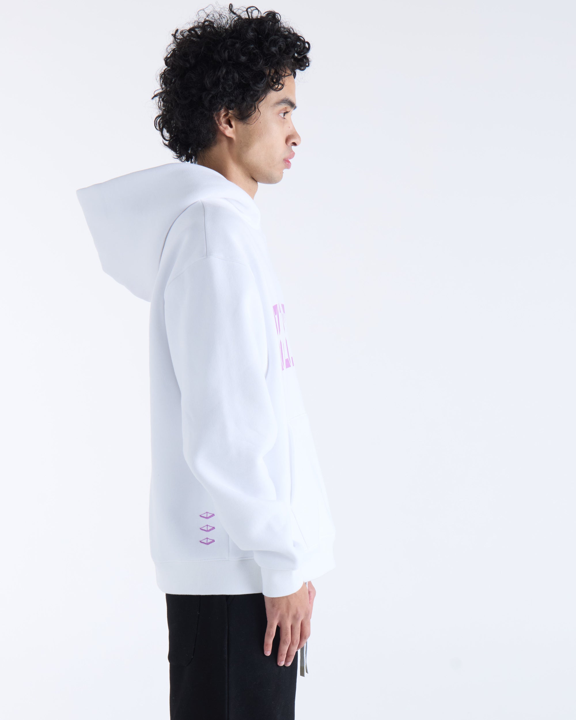 US AGAINST TIME HOODIE - White
