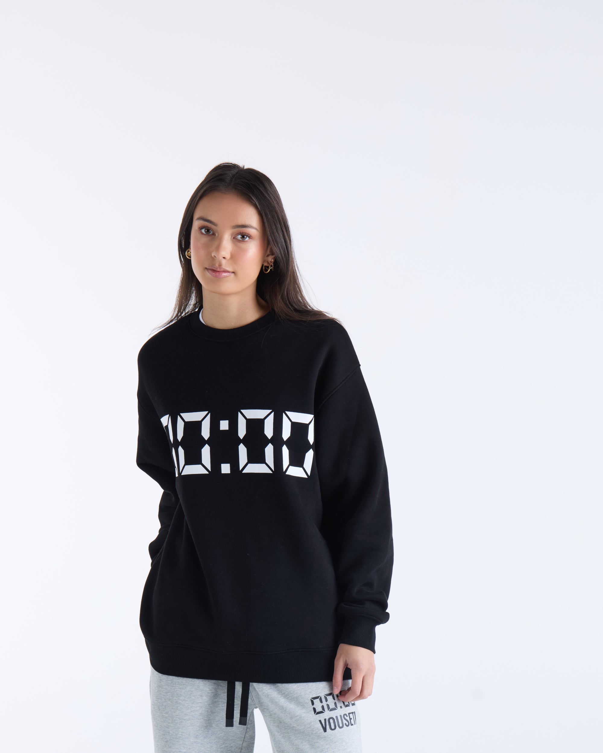 US AGAINST TIME SWEATER - Black