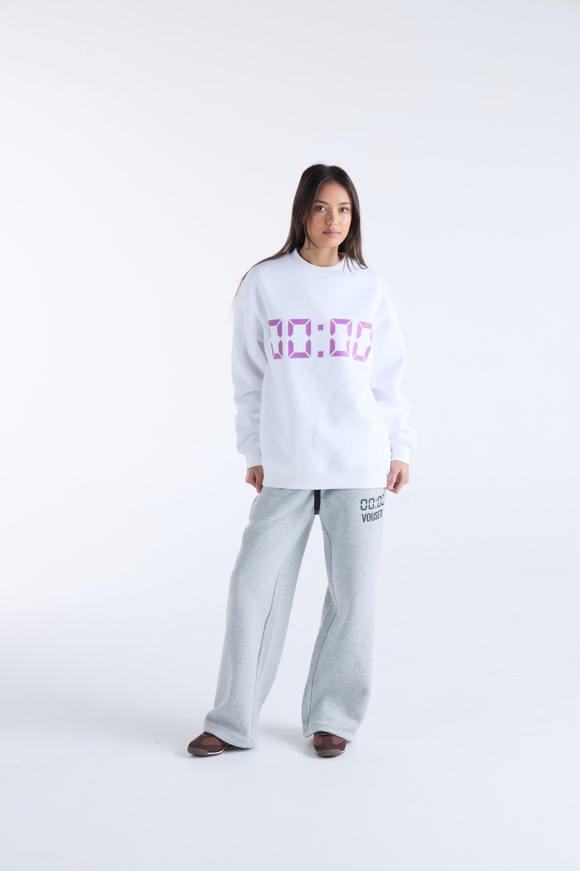 US AGAINST TIME SWEATER - White