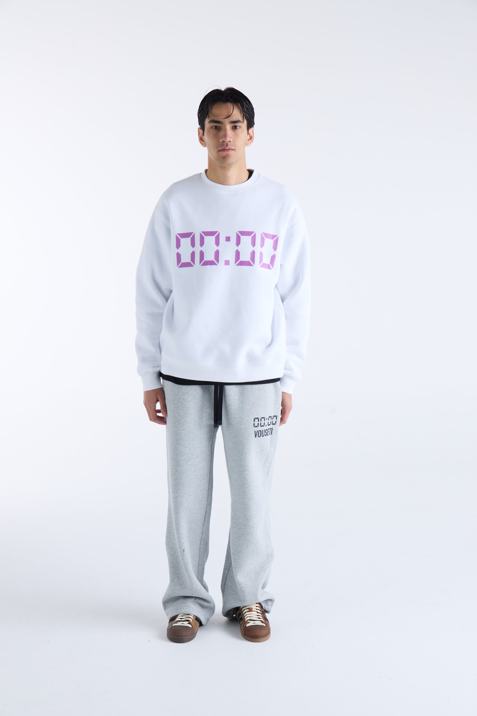 US AGAINST TIME SWEATER - White