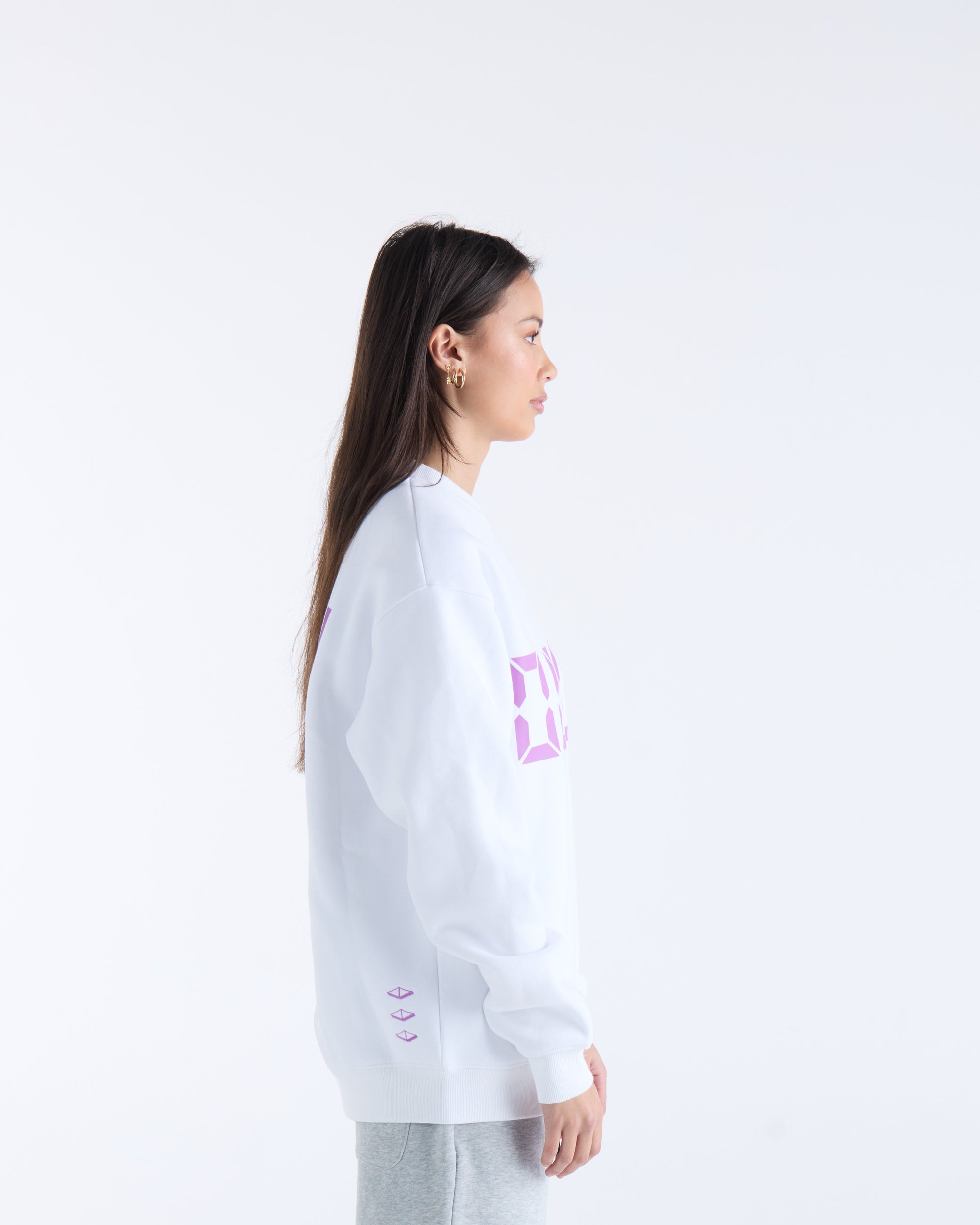 US AGAINST TIME SWEATER - White