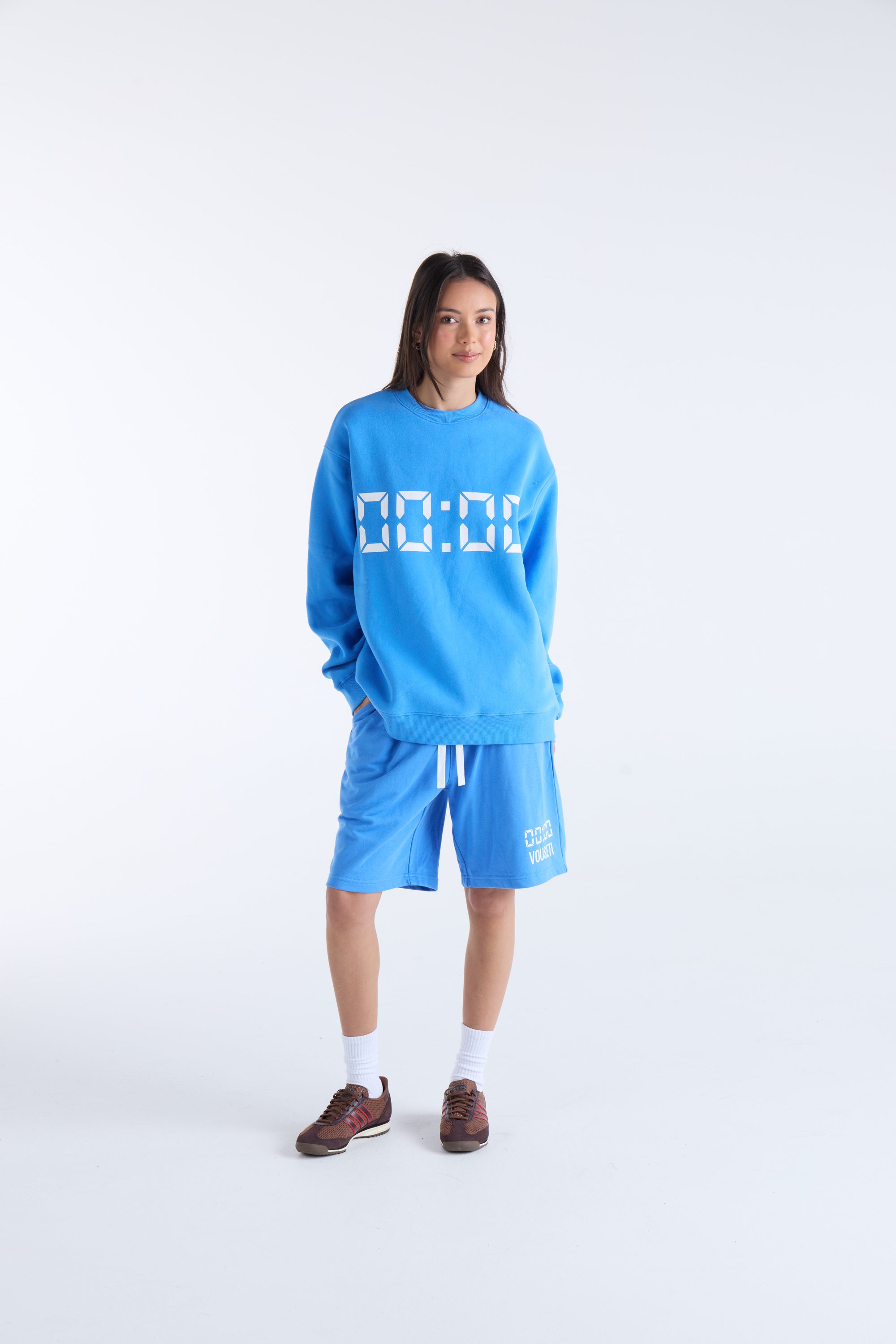 US AGAINST TIME SWEATER - Bright Blue
