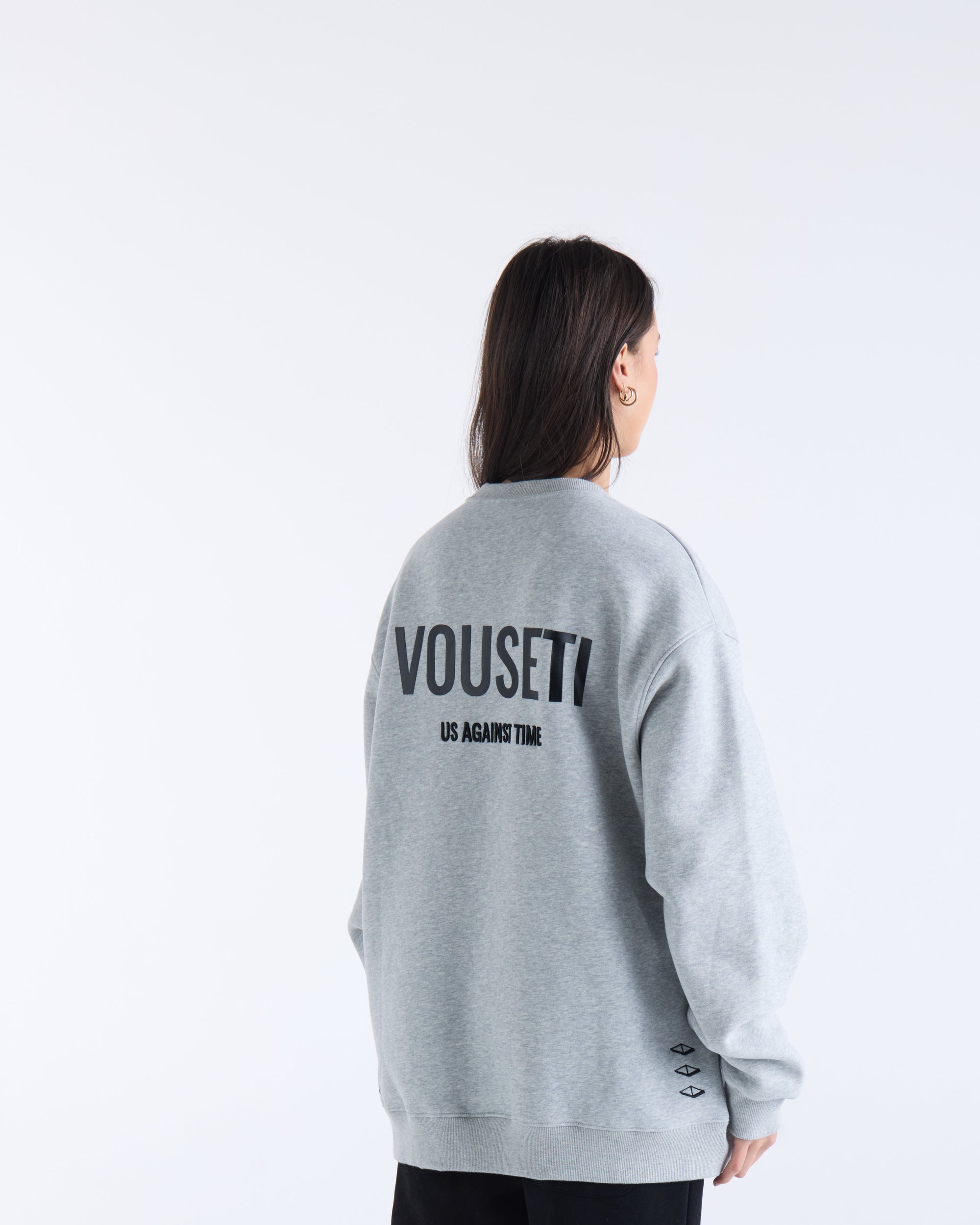 US AGAINST TIME SWEATER - Grey Marl