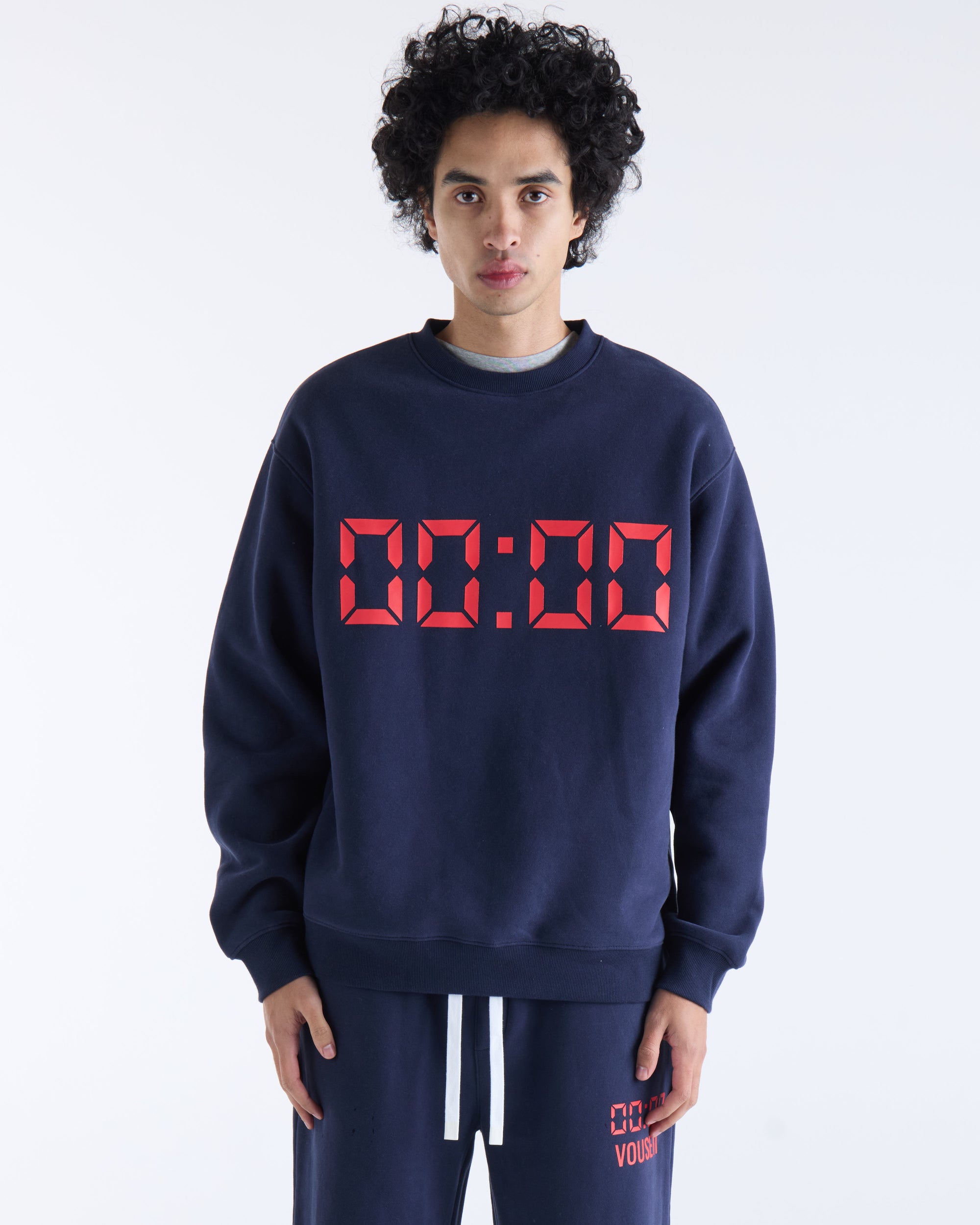 US AGAINST TIME SWEATER - Navy