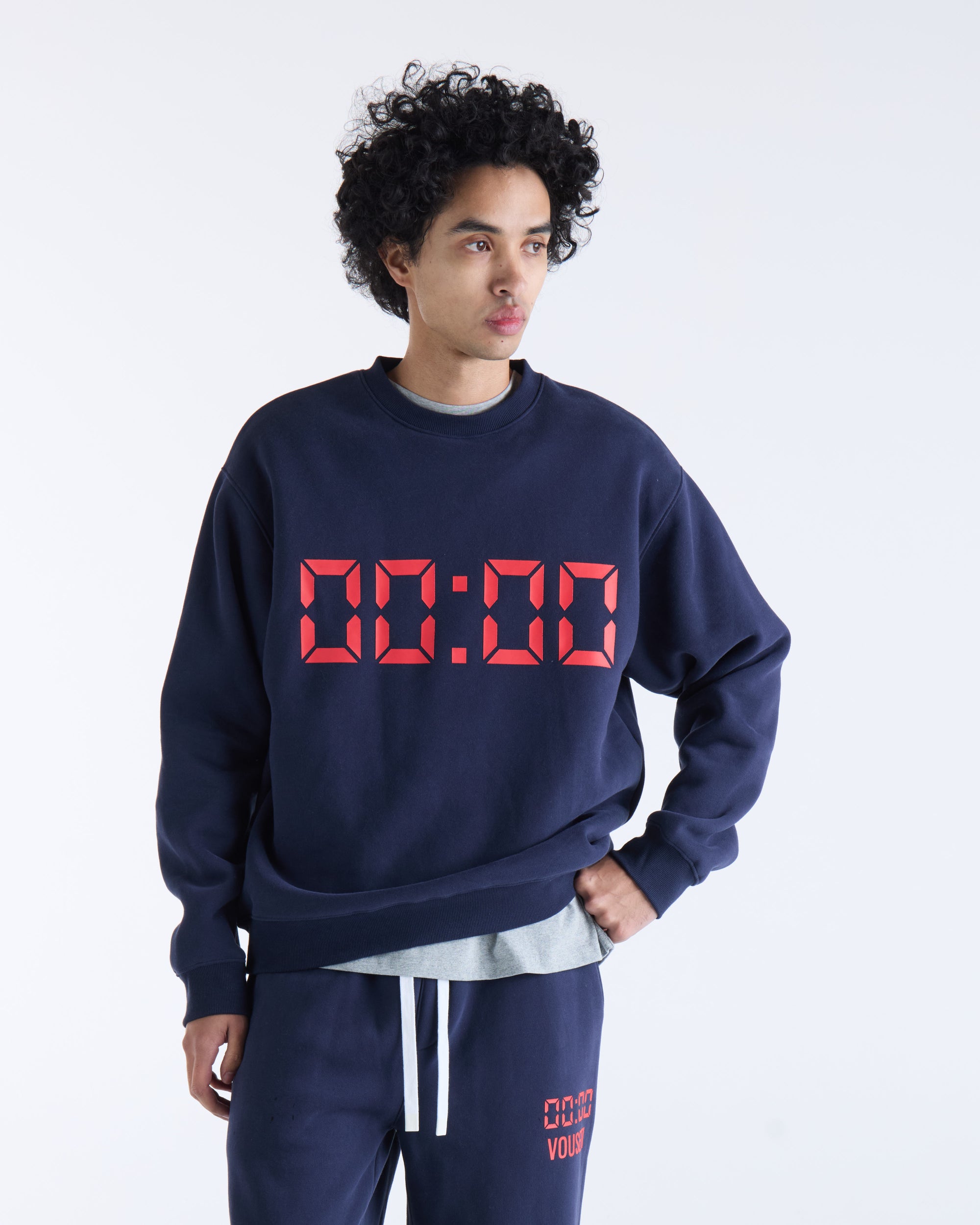 US AGAINST TIME SWEATER - Navy