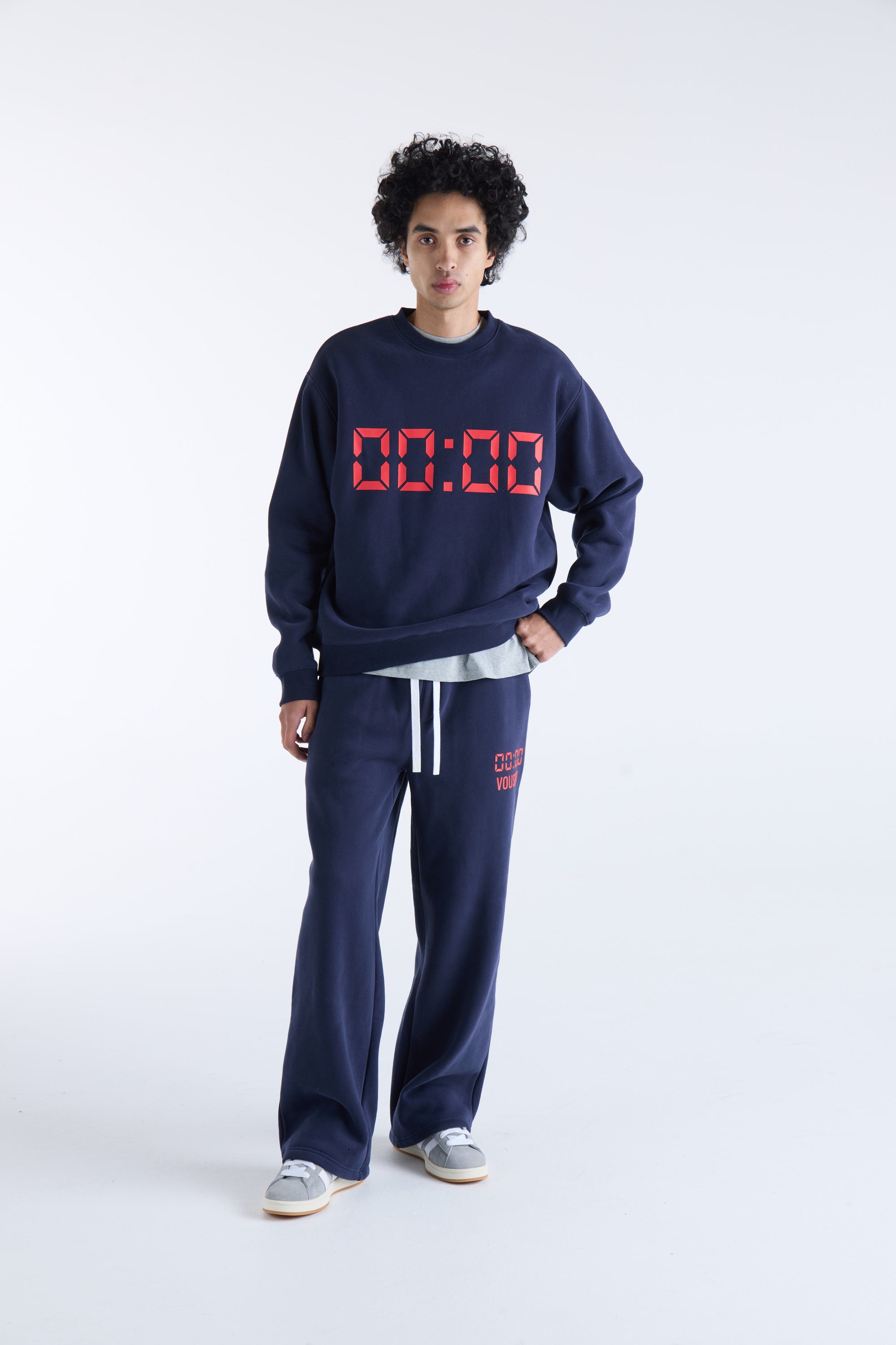 US AGAINST TIME SWEATER - Navy