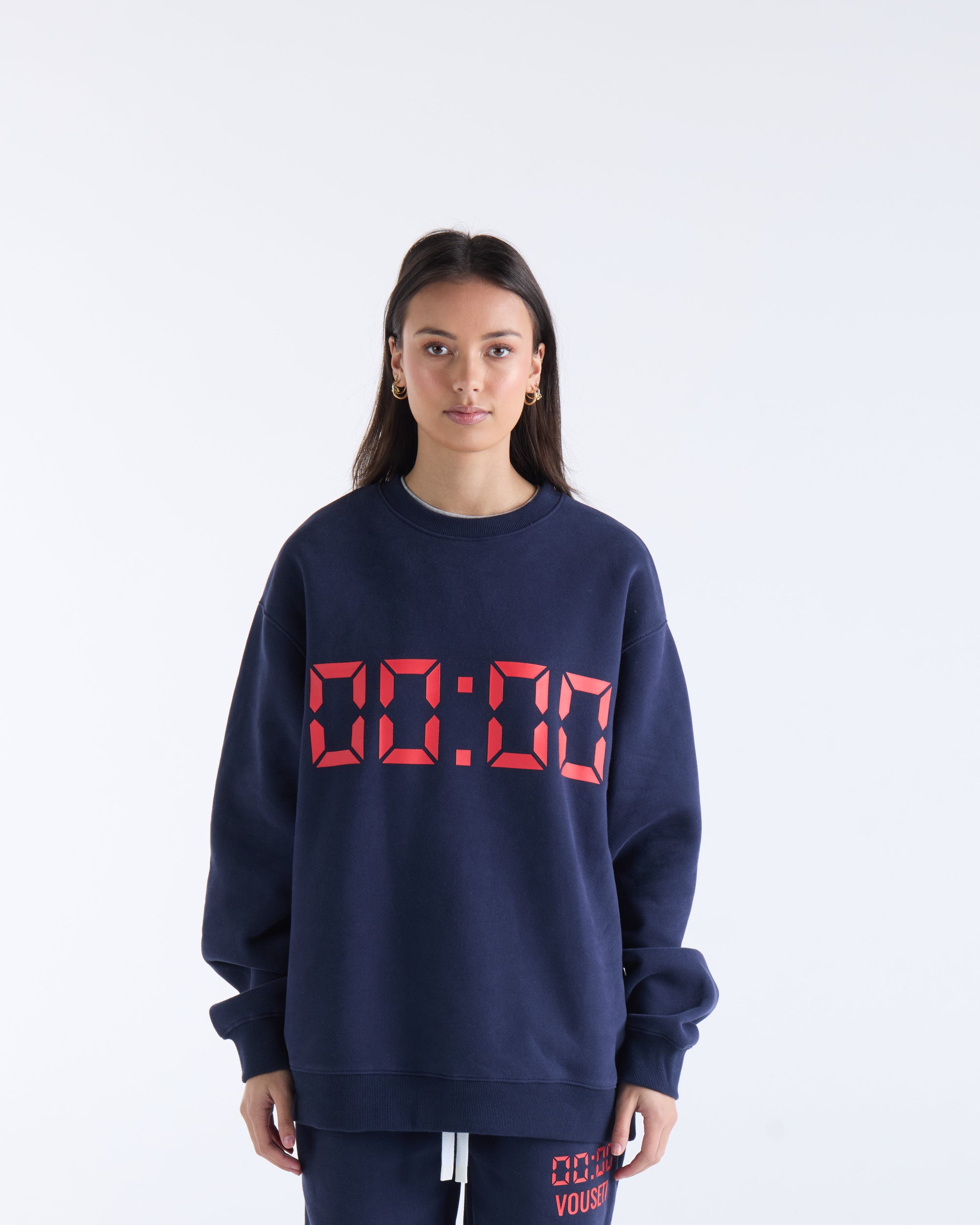 US AGAINST TIME SWEATER - Navy