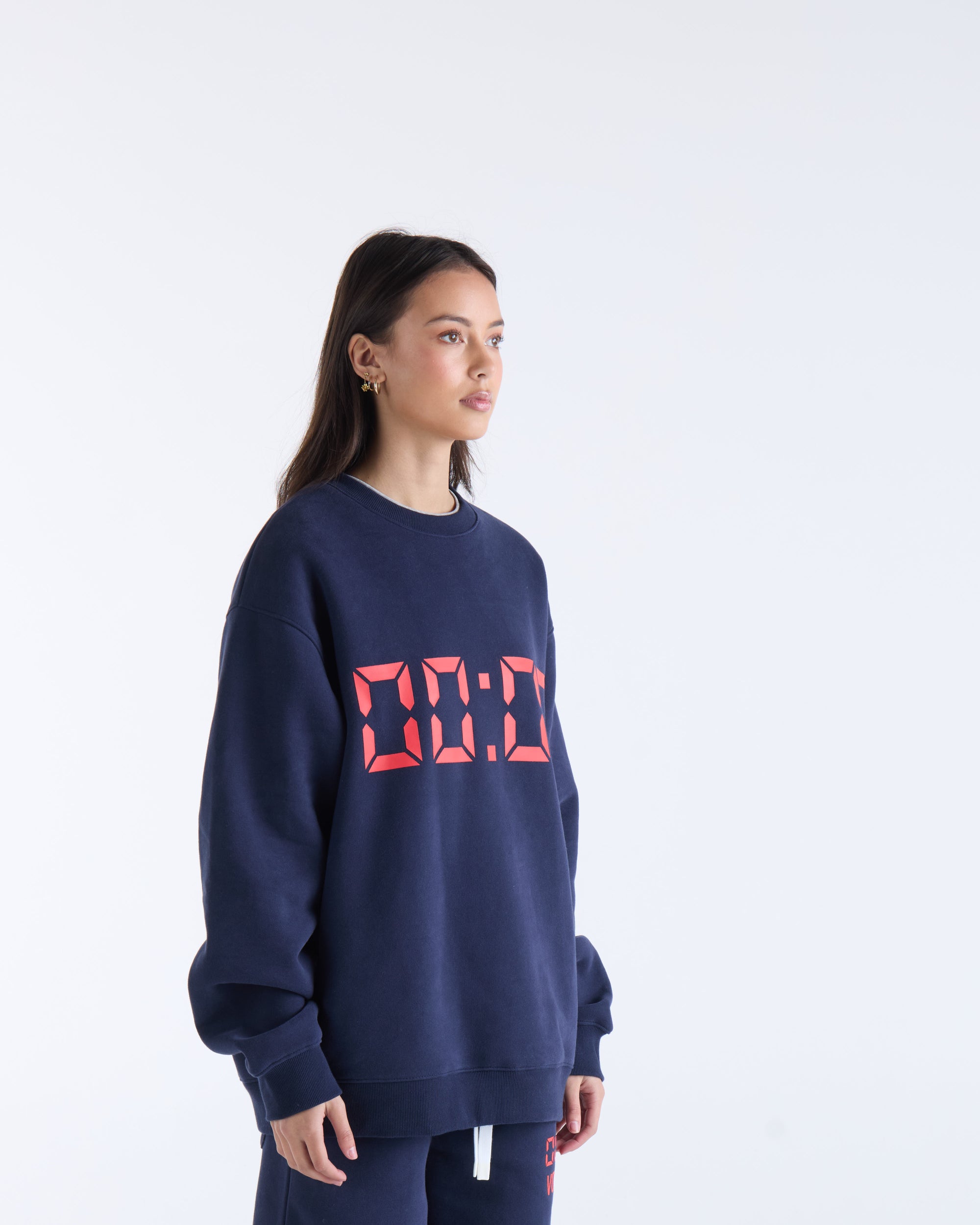 US AGAINST TIME SWEATER - Navy