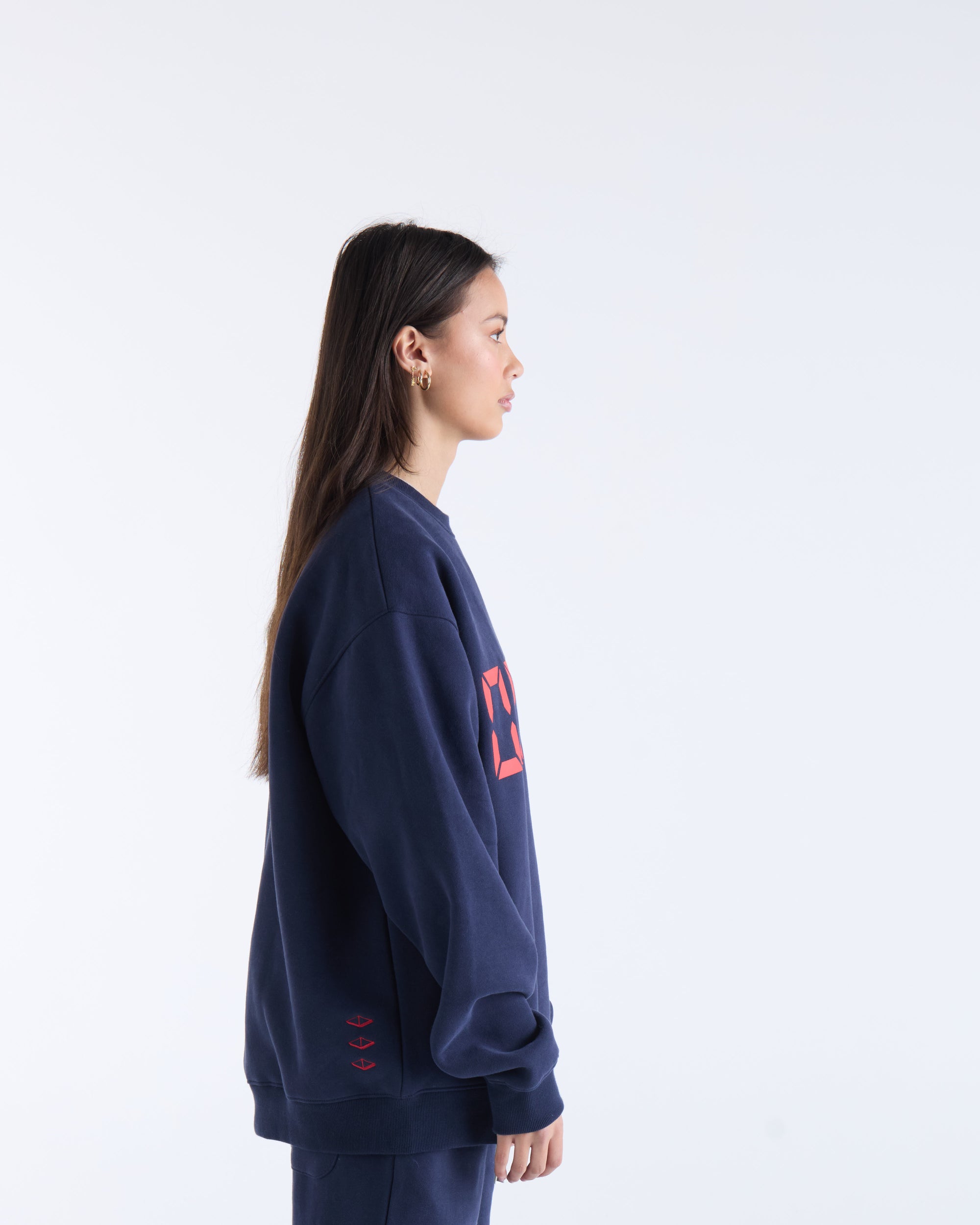 US AGAINST TIME SWEATER - Navy