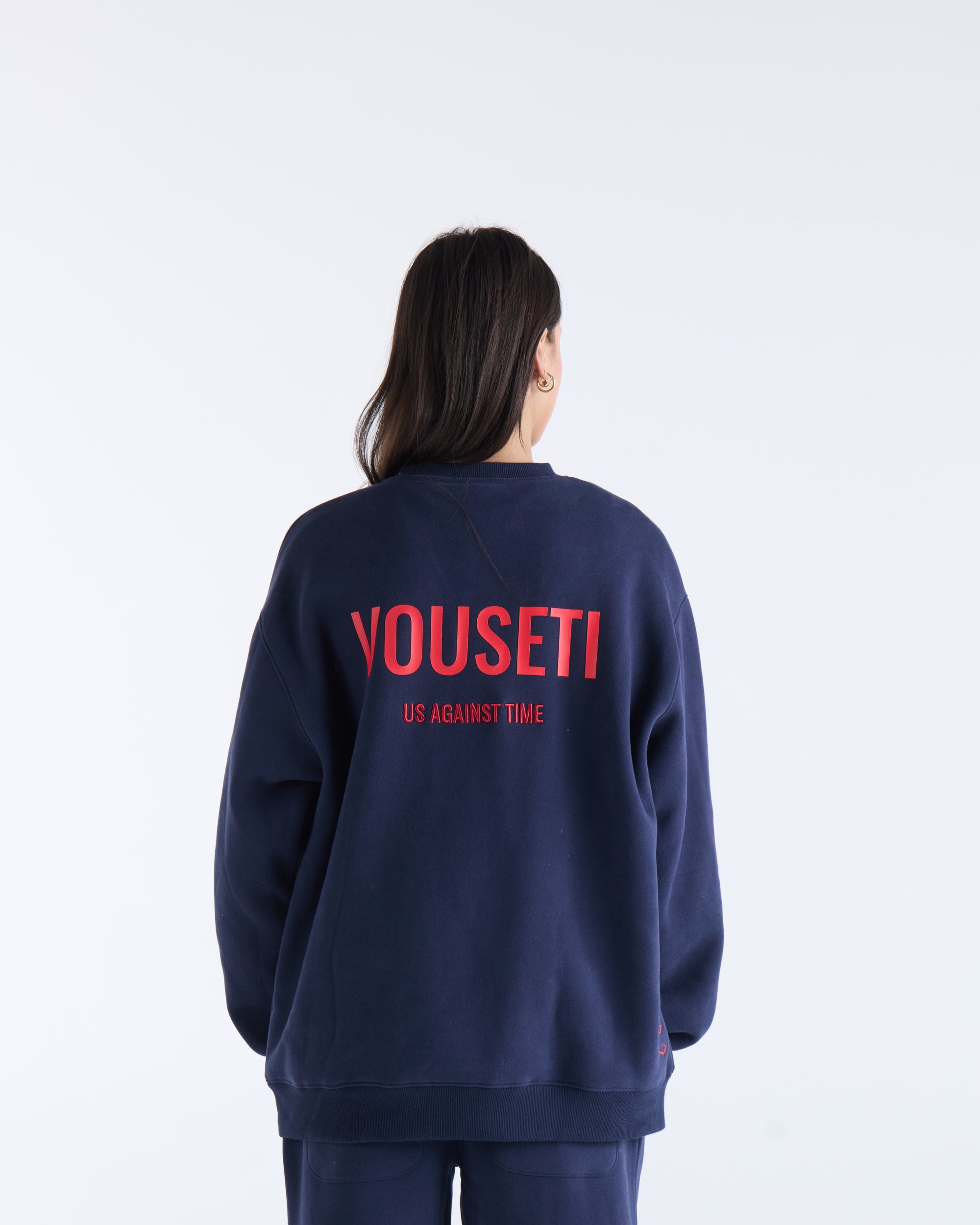 US AGAINST TIME SWEATER - Navy