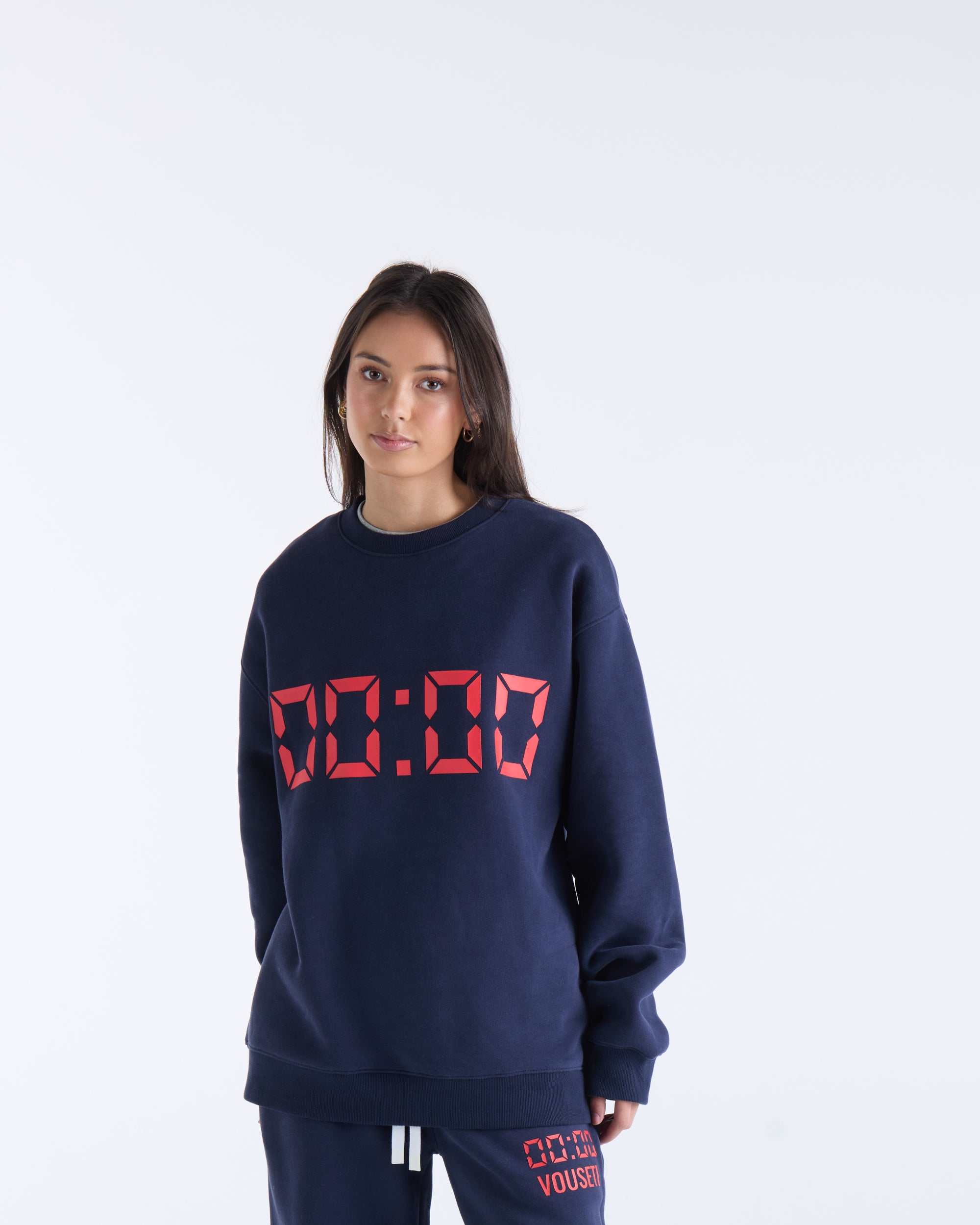 US AGAINST TIME SWEATER - Navy