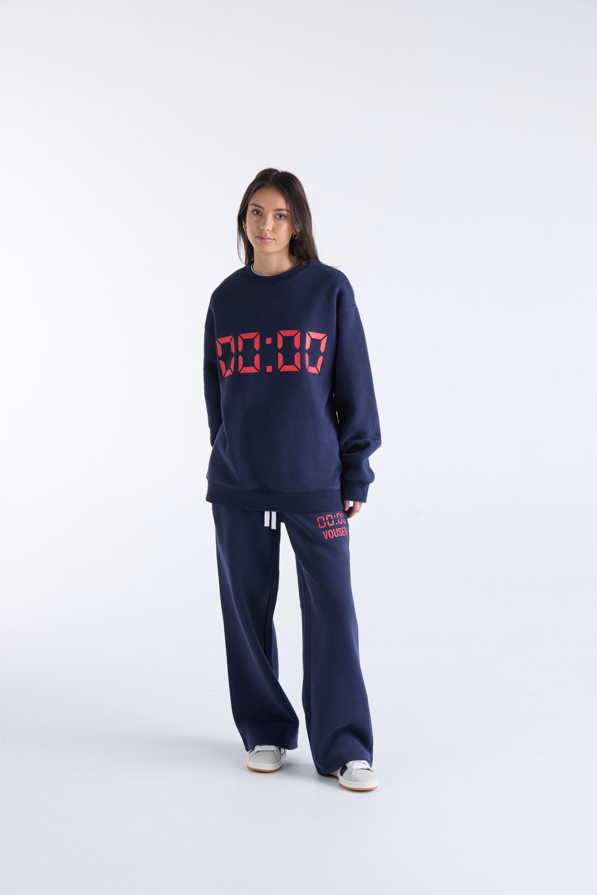 US AGAINST TIME SWEATER - Navy