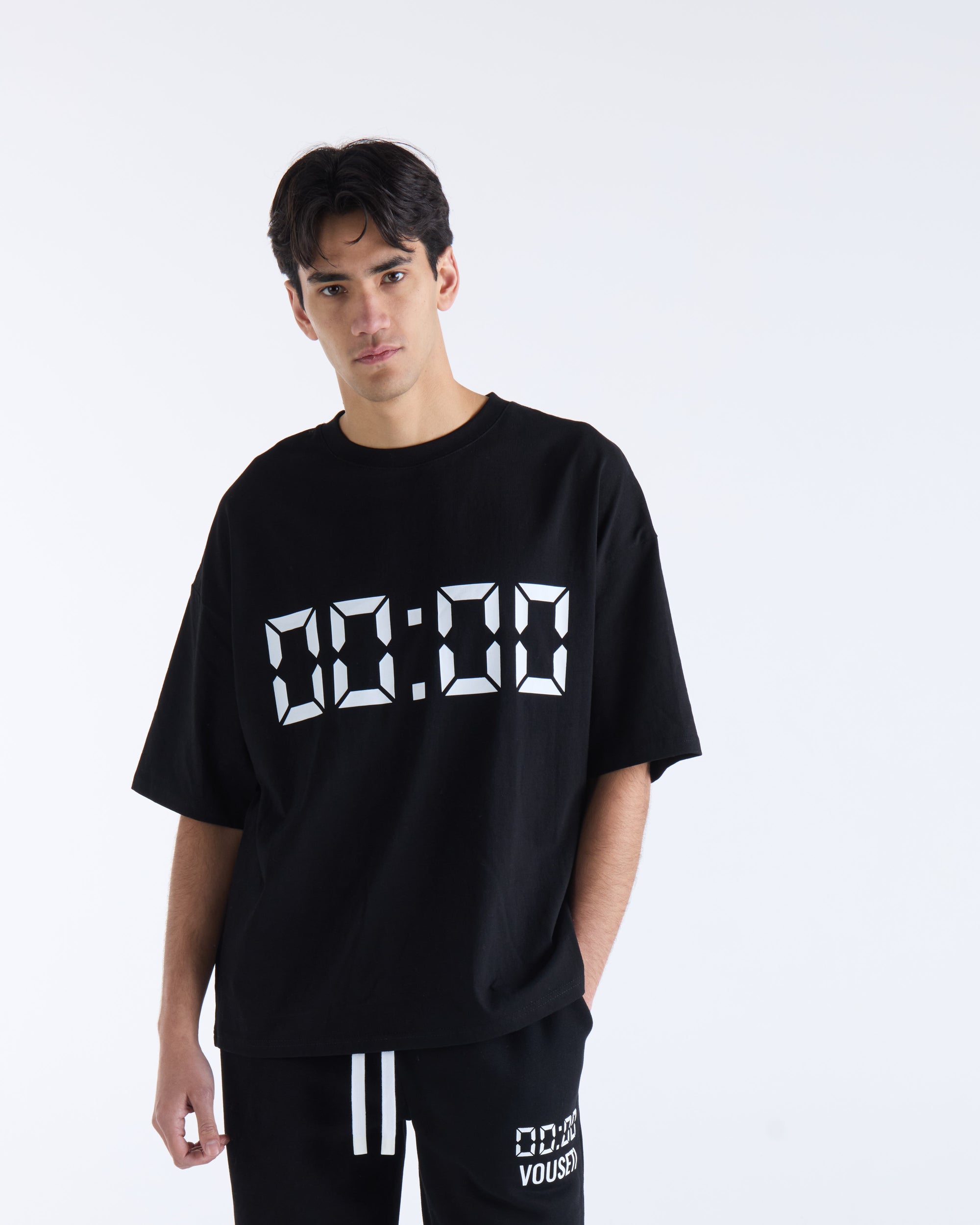 US AGAINST TIME T-SHIRT - Black