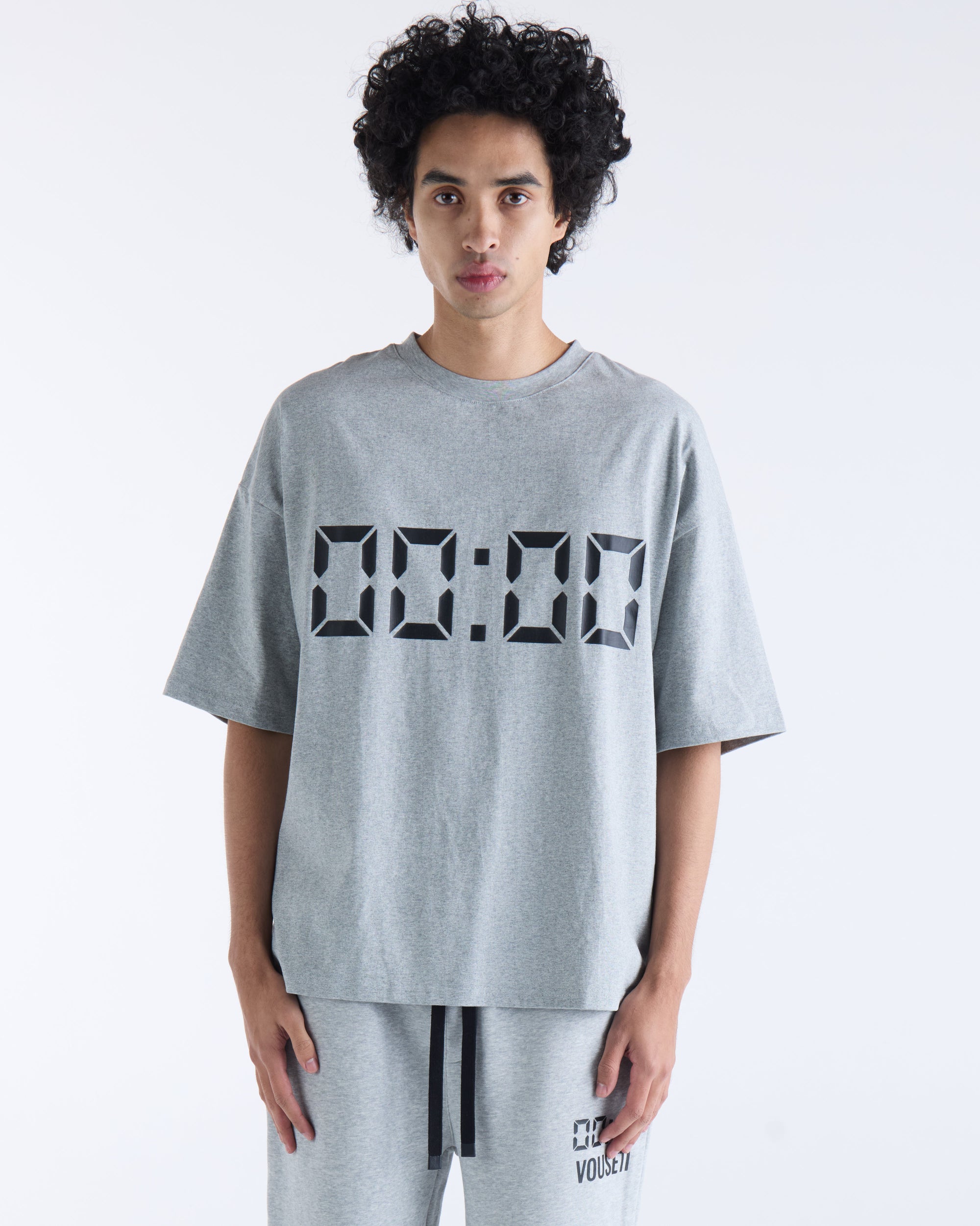 US AGAINST TIME T-SHIRT - Grey Marl