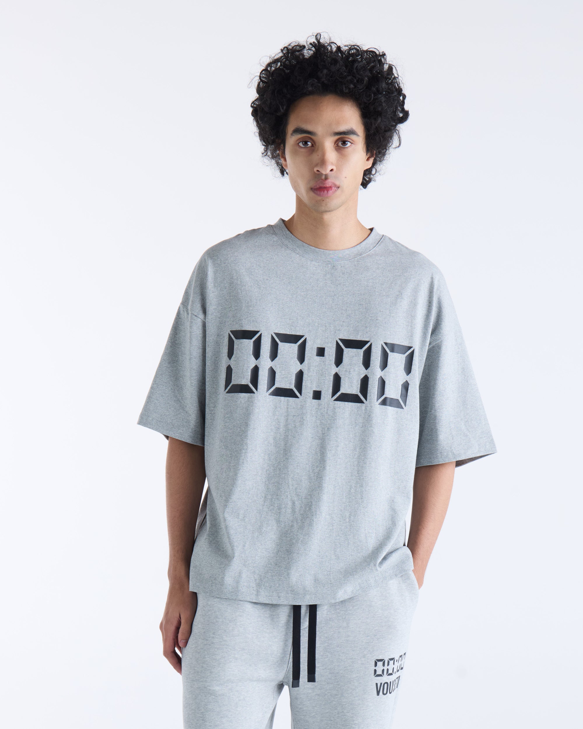 US AGAINST TIME T-SHIRT - Grey Marl