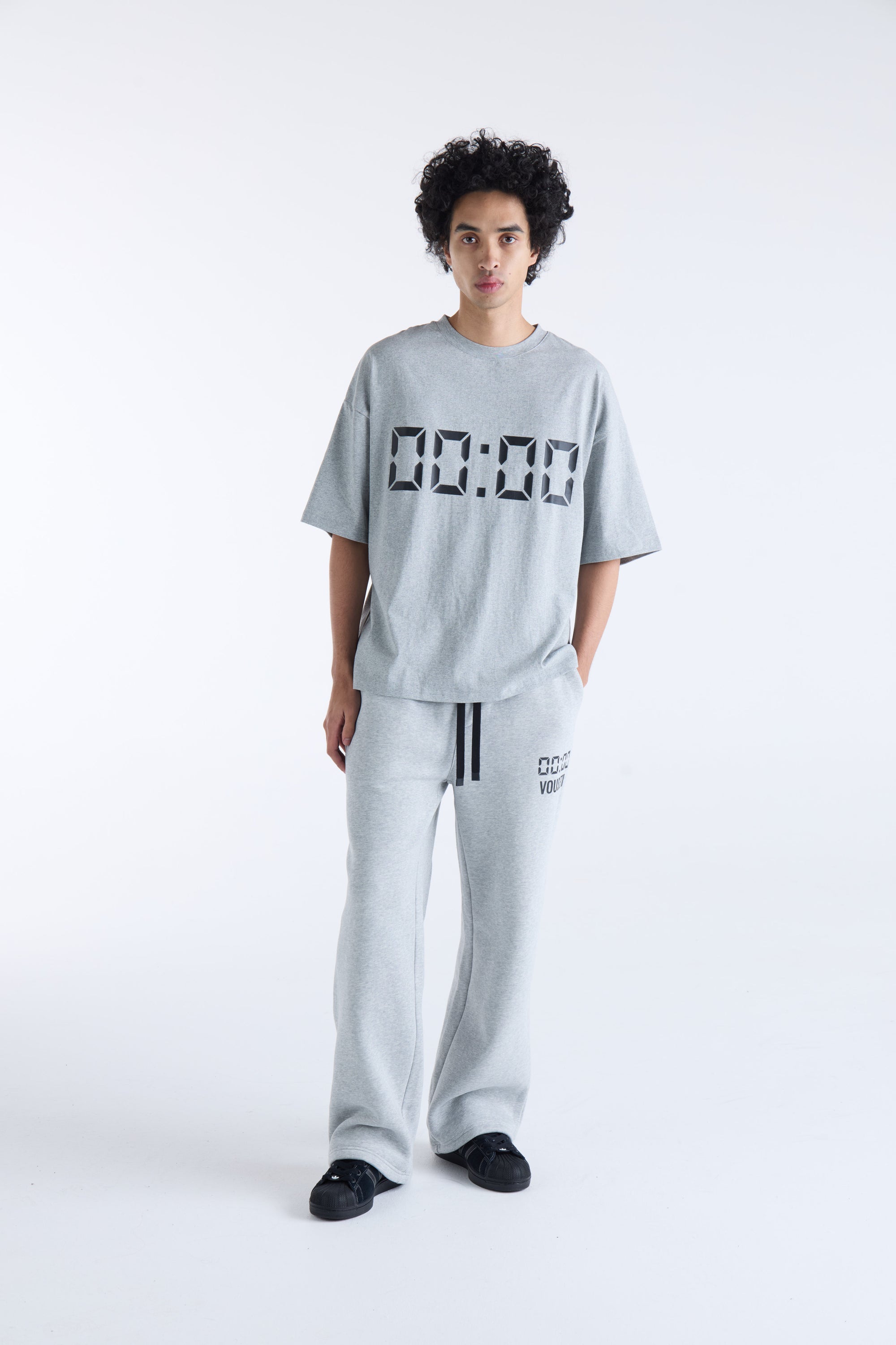 US AGAINST TIME T-SHIRT - Grey Marl