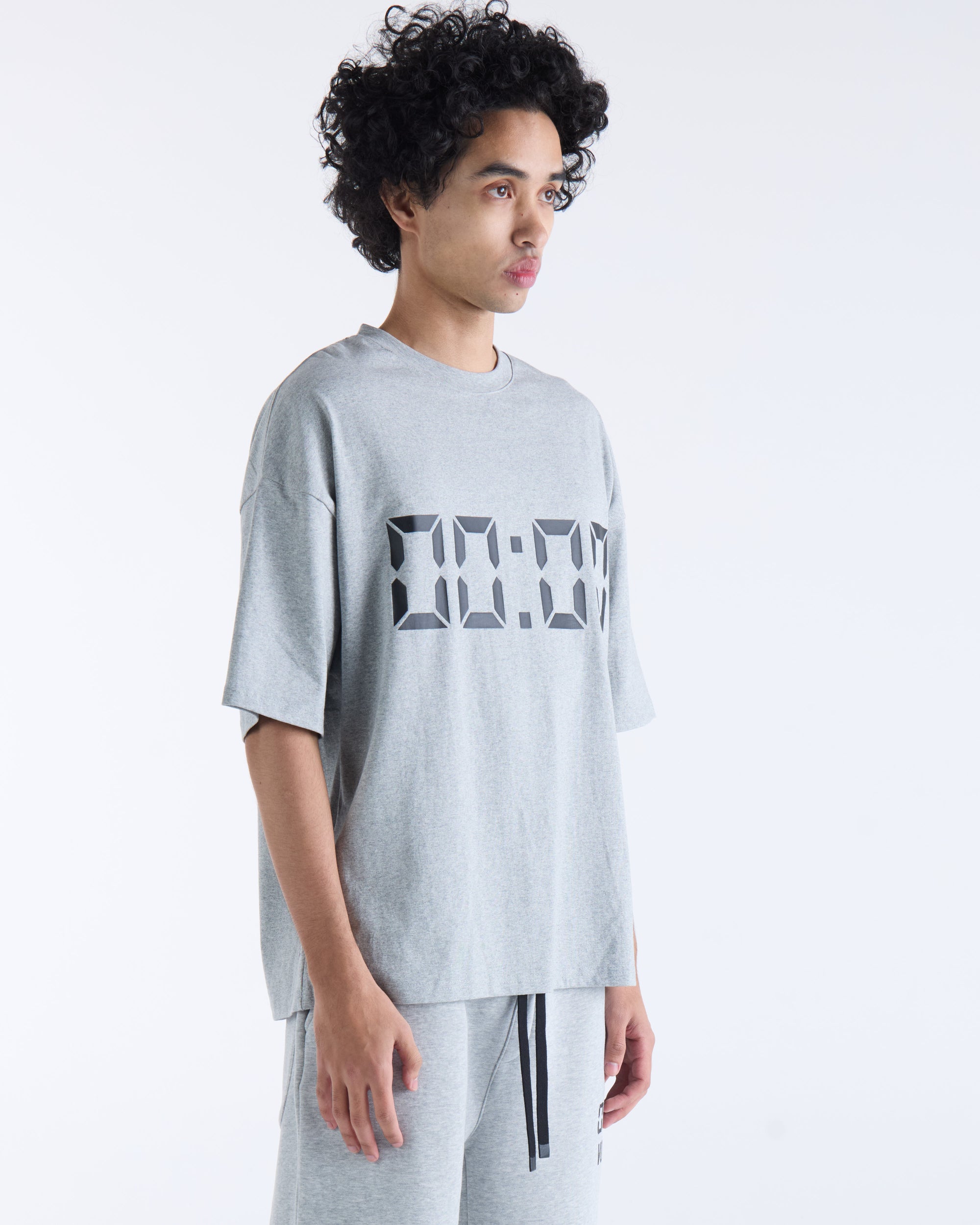 US AGAINST TIME T-SHIRT - Grey Marl
