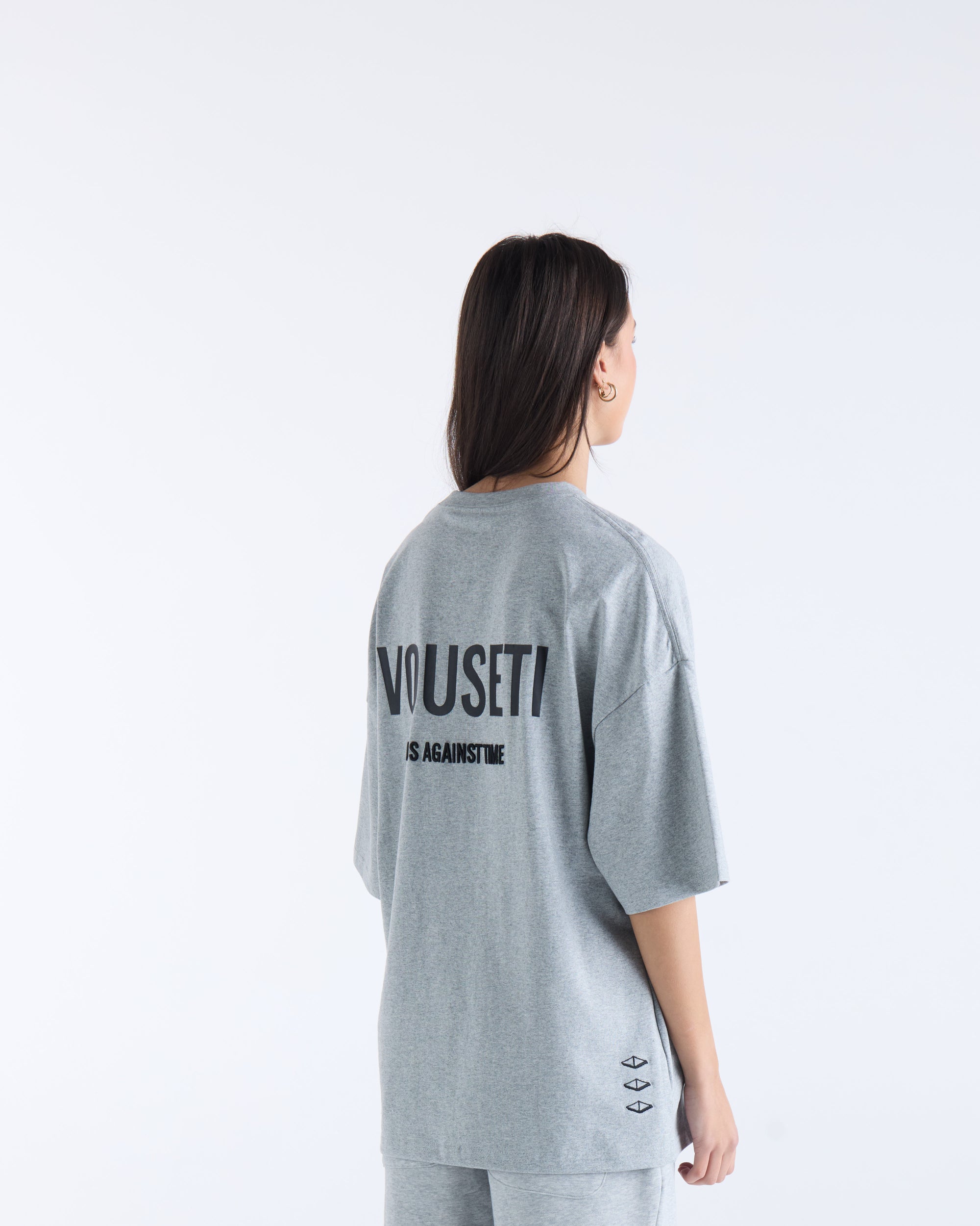 US AGAINST TIME T-SHIRT - Grey Marl