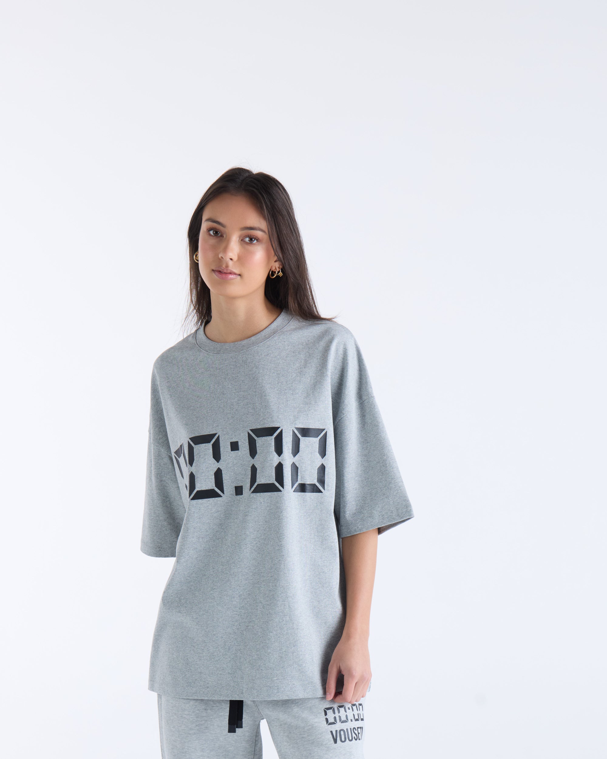 US AGAINST TIME T-SHIRT - Grey Marl