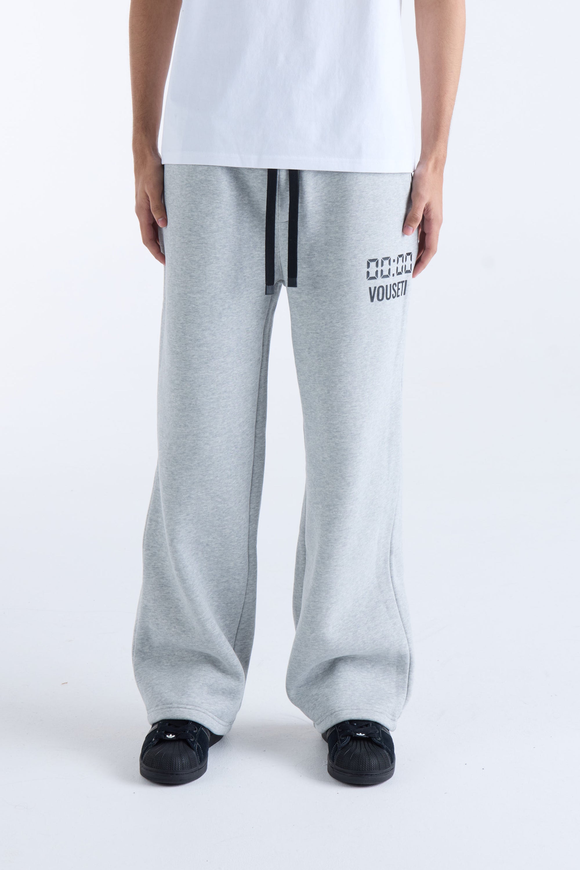 US AGAINST TIME TRACKPANTS - Grey Marl