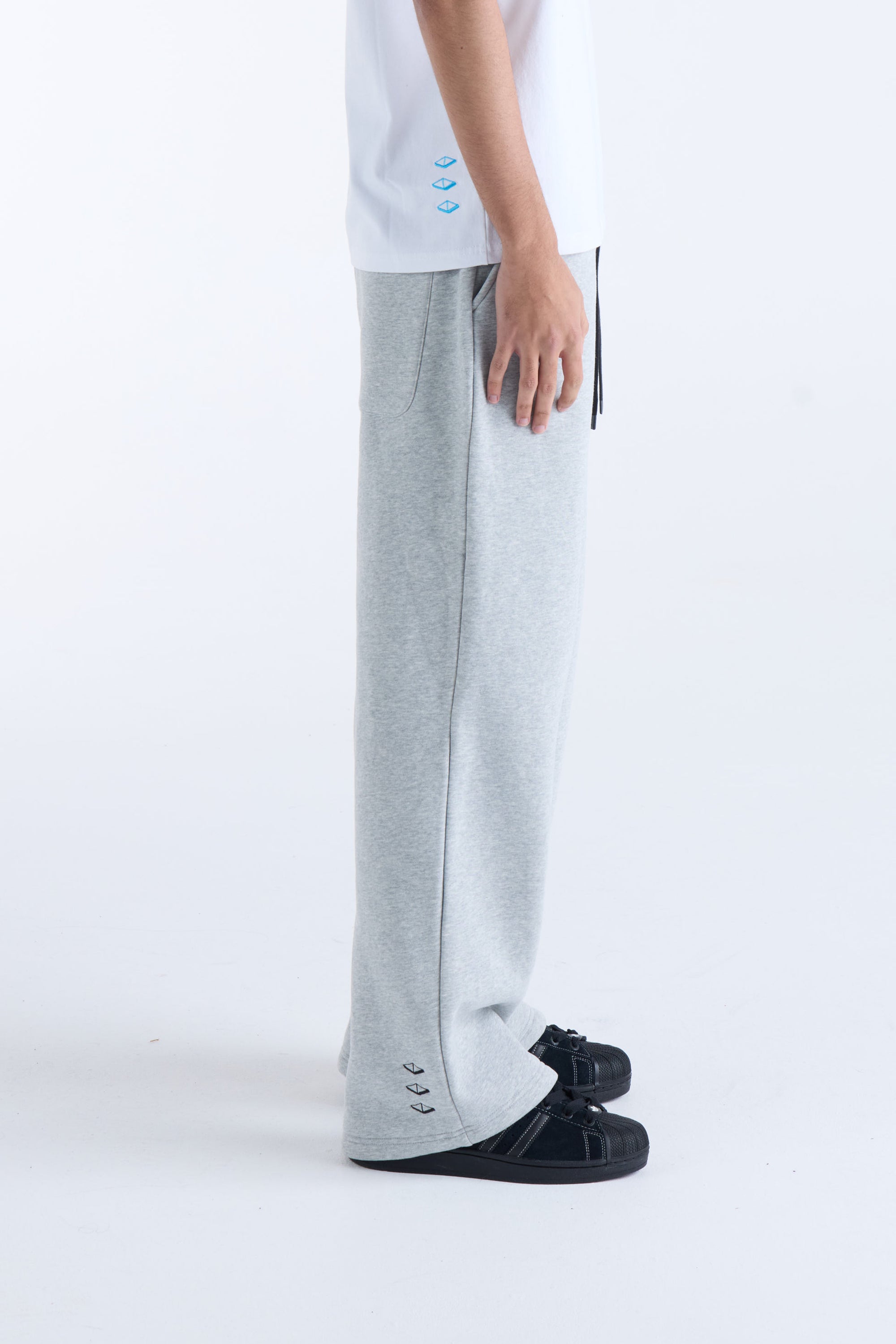 US AGAINST TIME TRACKPANTS - Grey Marl