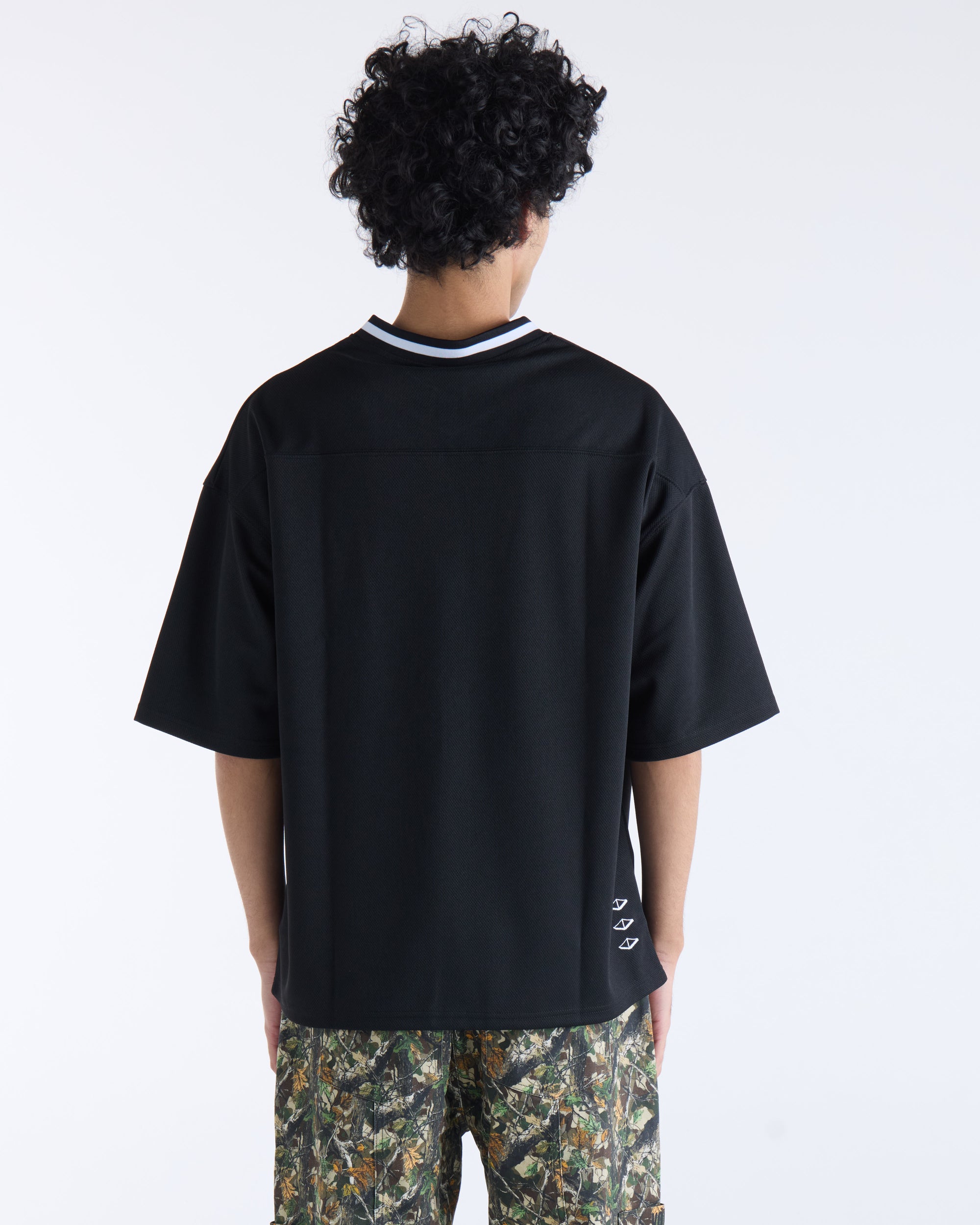 V-NECK FOOTBALL JERSEY - Black