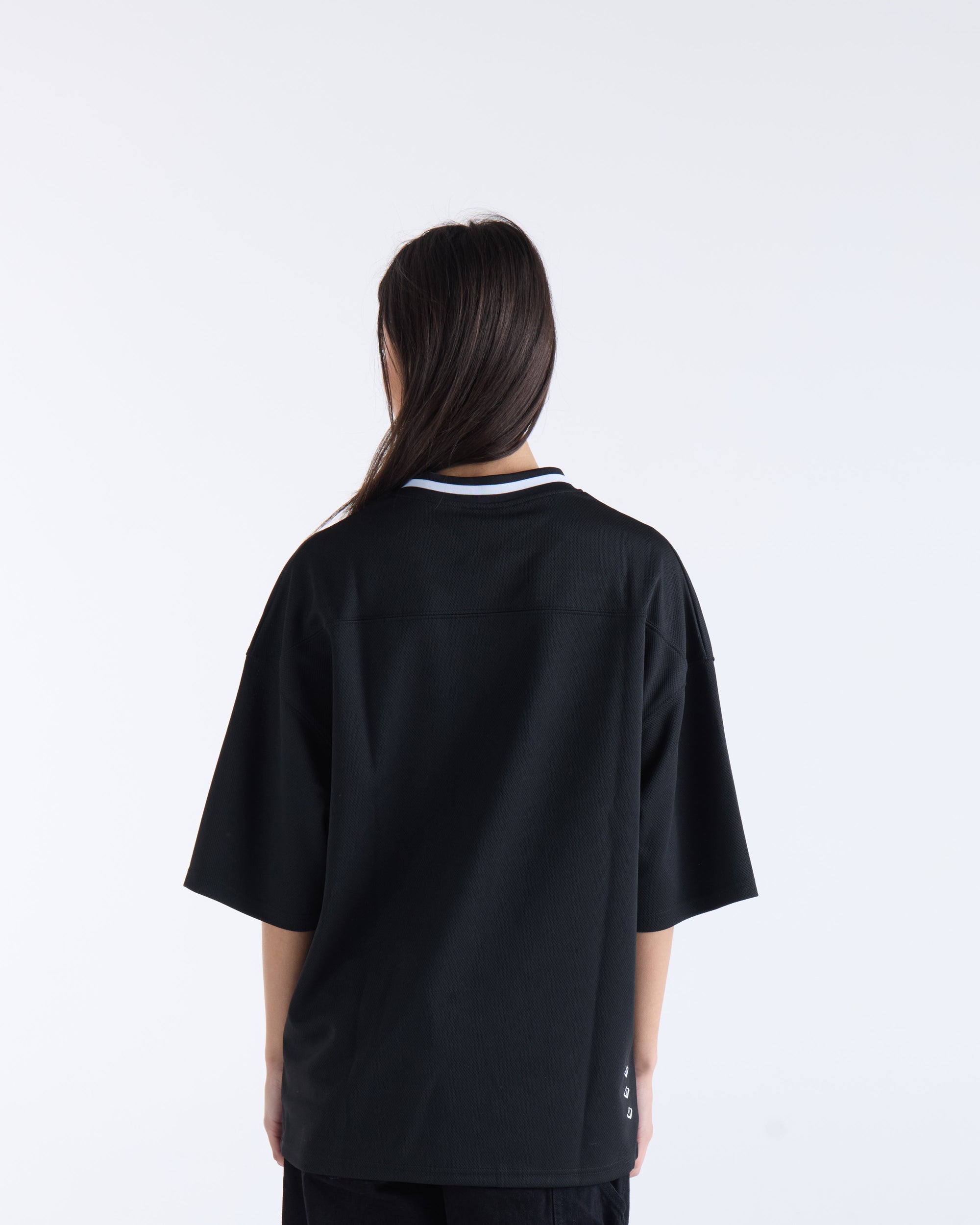 V-NECK FOOTBALL JERSEY - Black