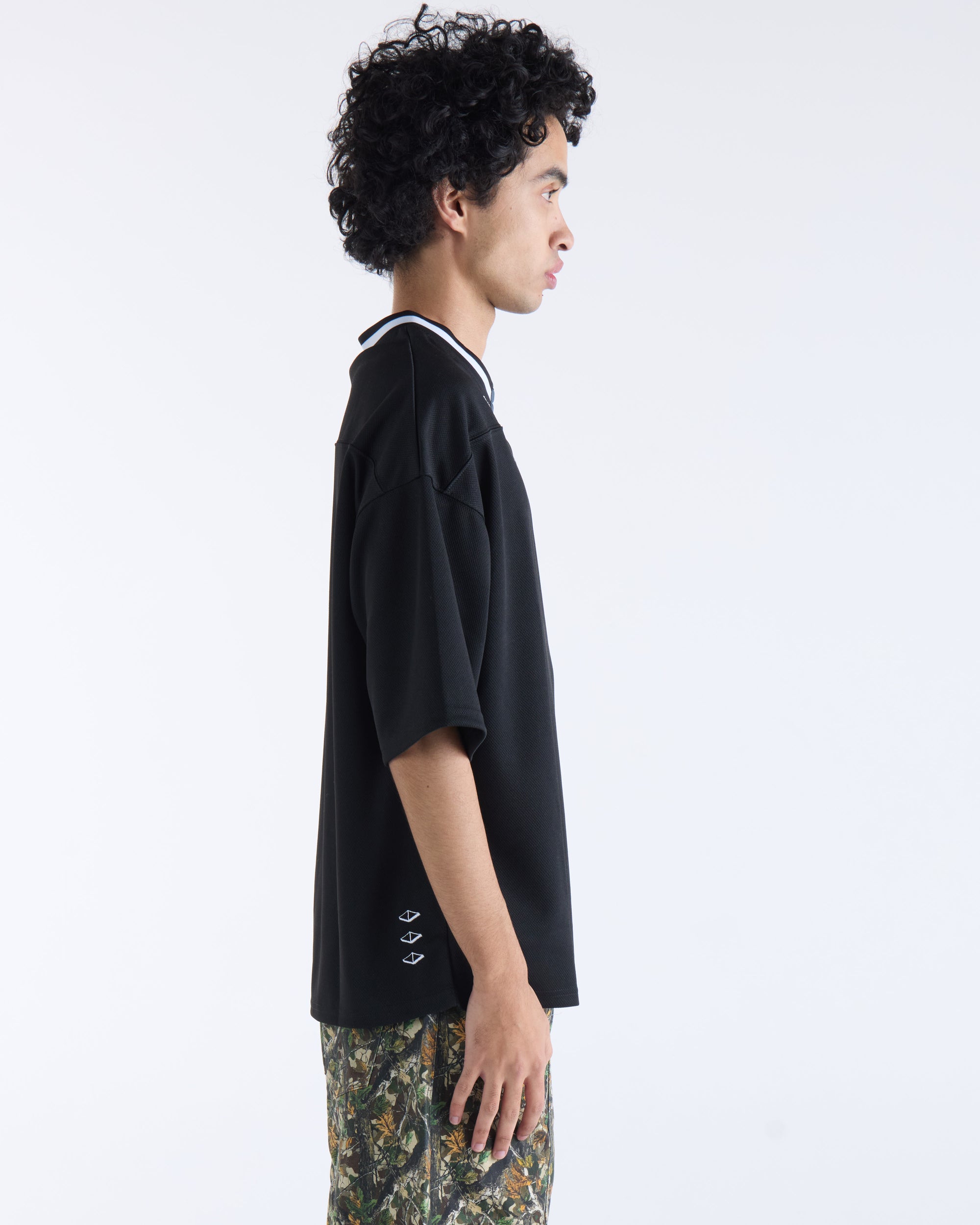 V-NECK FOOTBALL JERSEY - Black