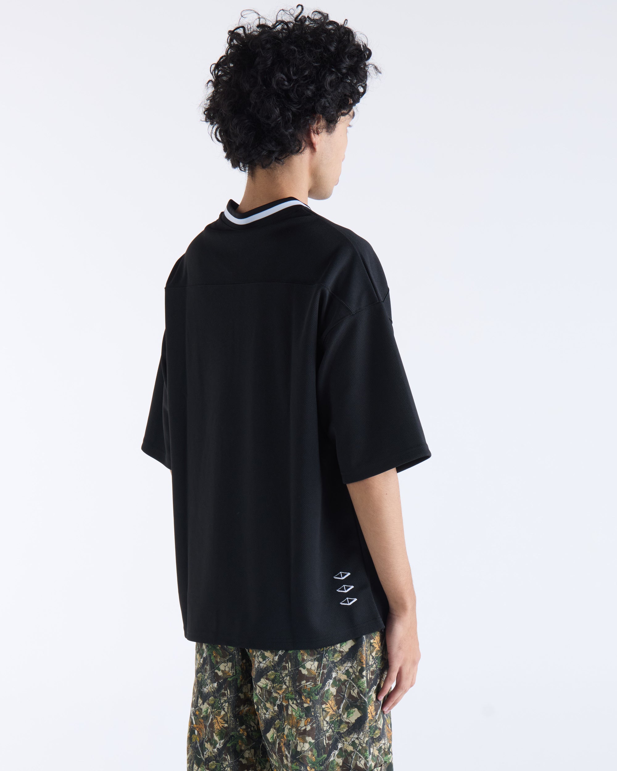 V-NECK FOOTBALL JERSEY - Black