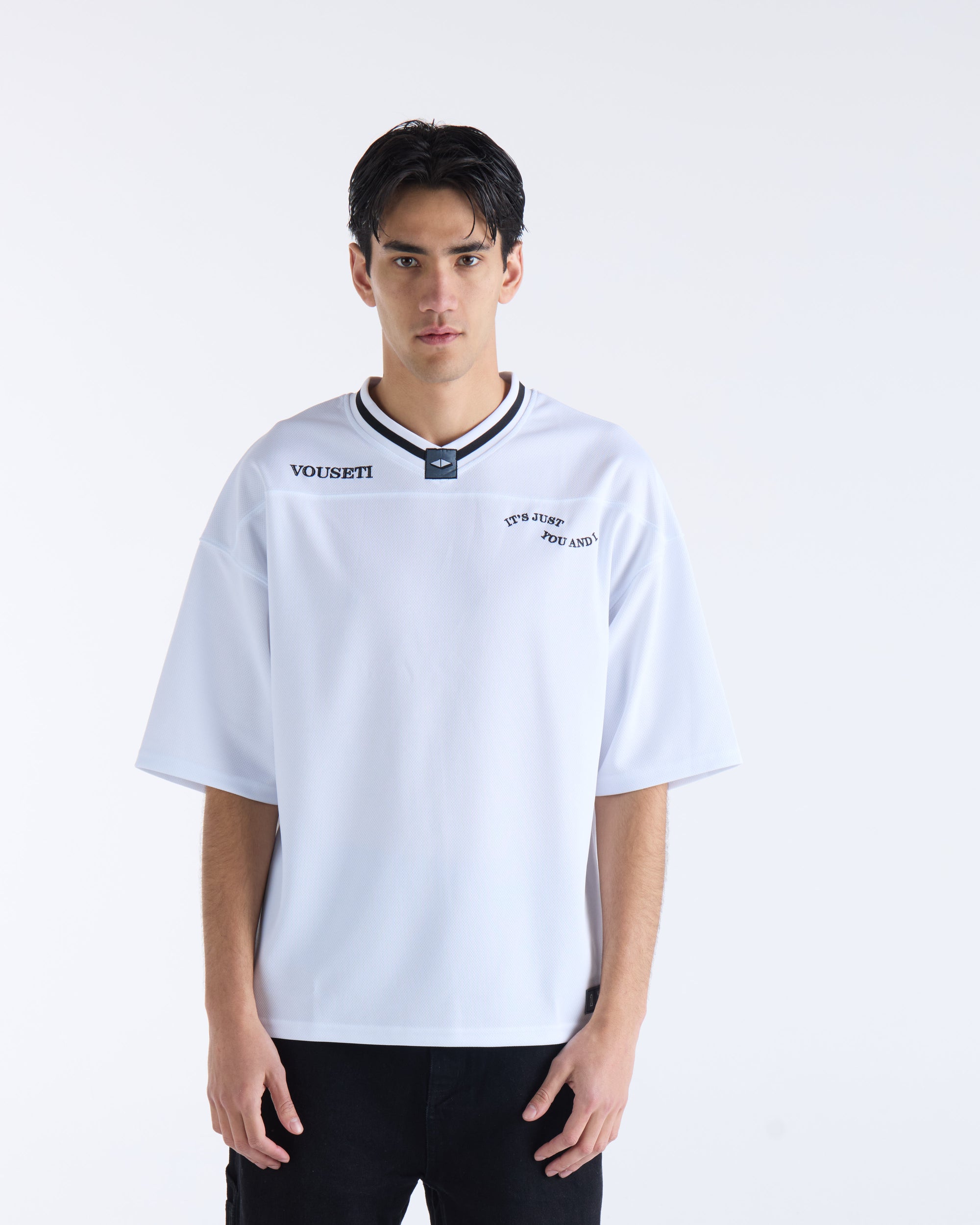 V-NECK FOOTBALL JERSEY - Cream