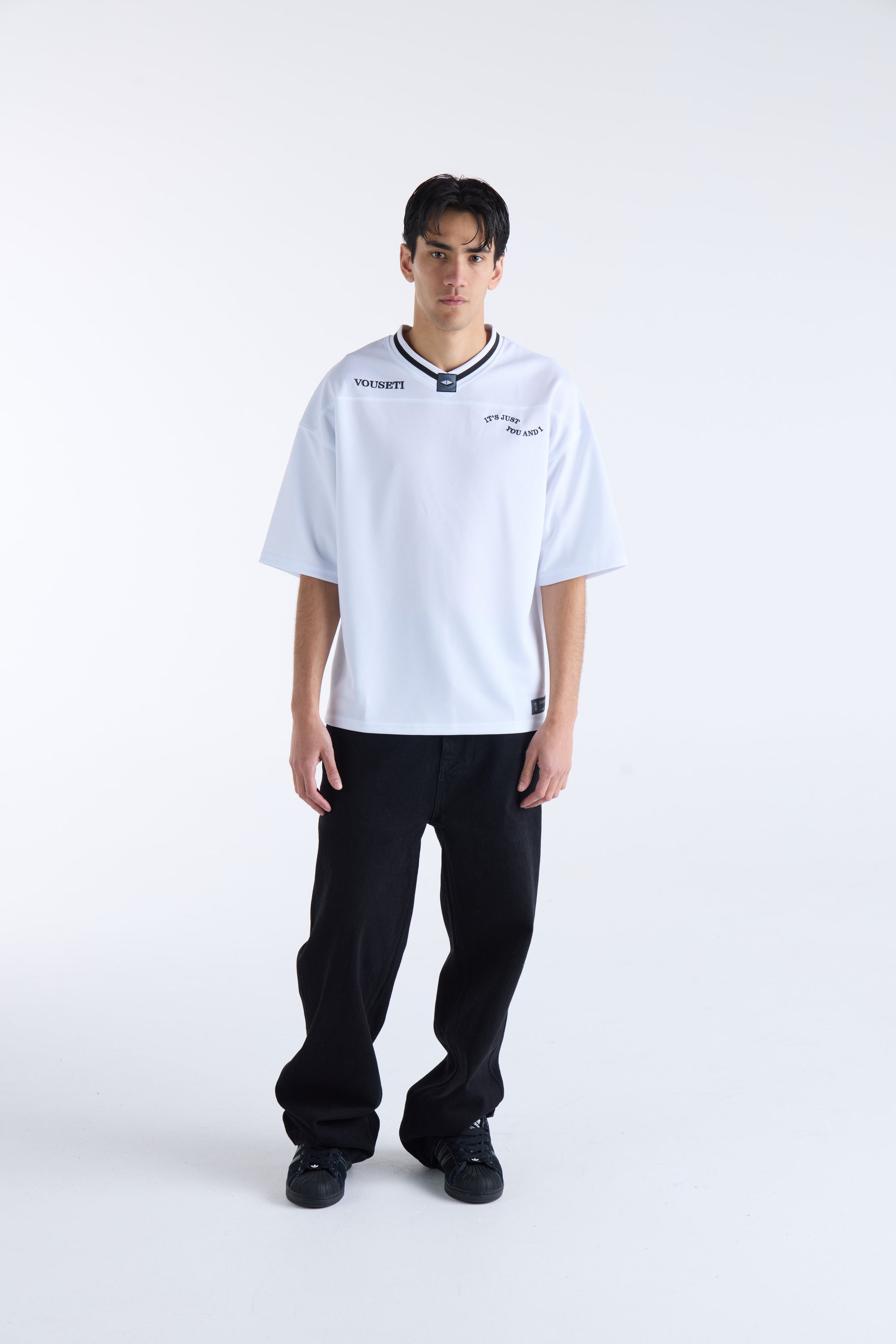 V-NECK FOOTBALL JERSEY - Cream