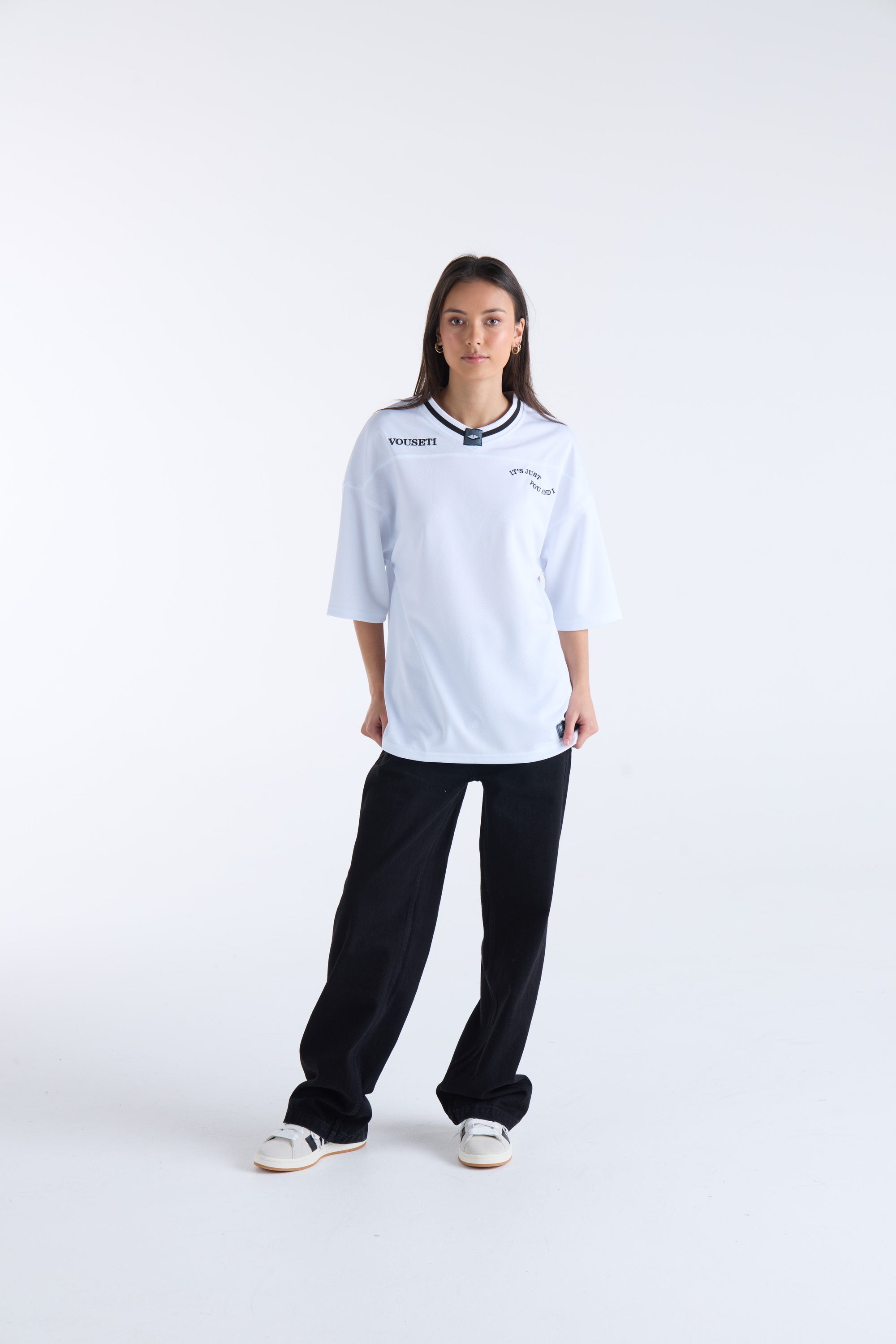 V-NECK FOOTBALL JERSEY - Cream