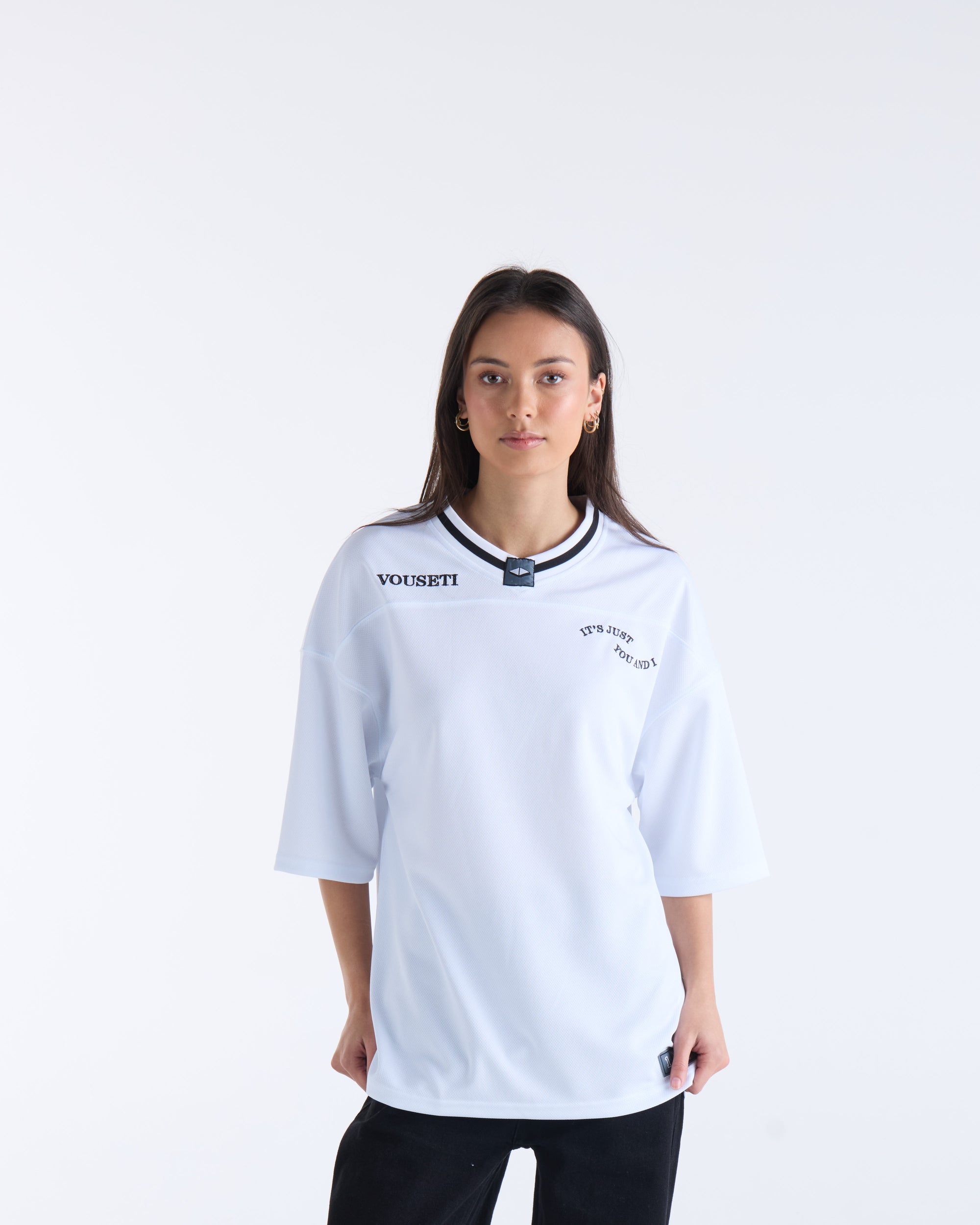 V-NECK FOOTBALL JERSEY - Cream