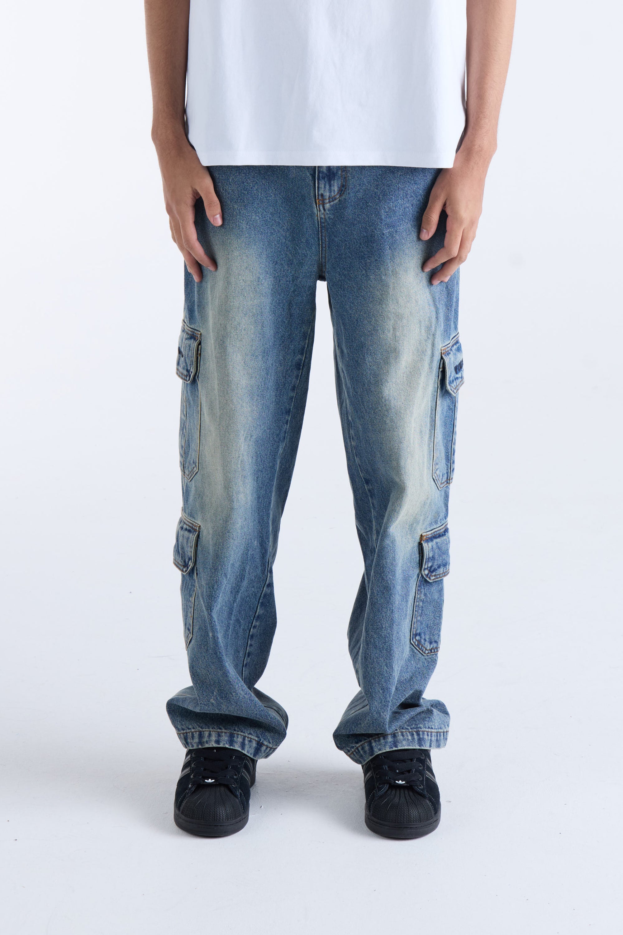 CARGO DENIM PANT - Sandy