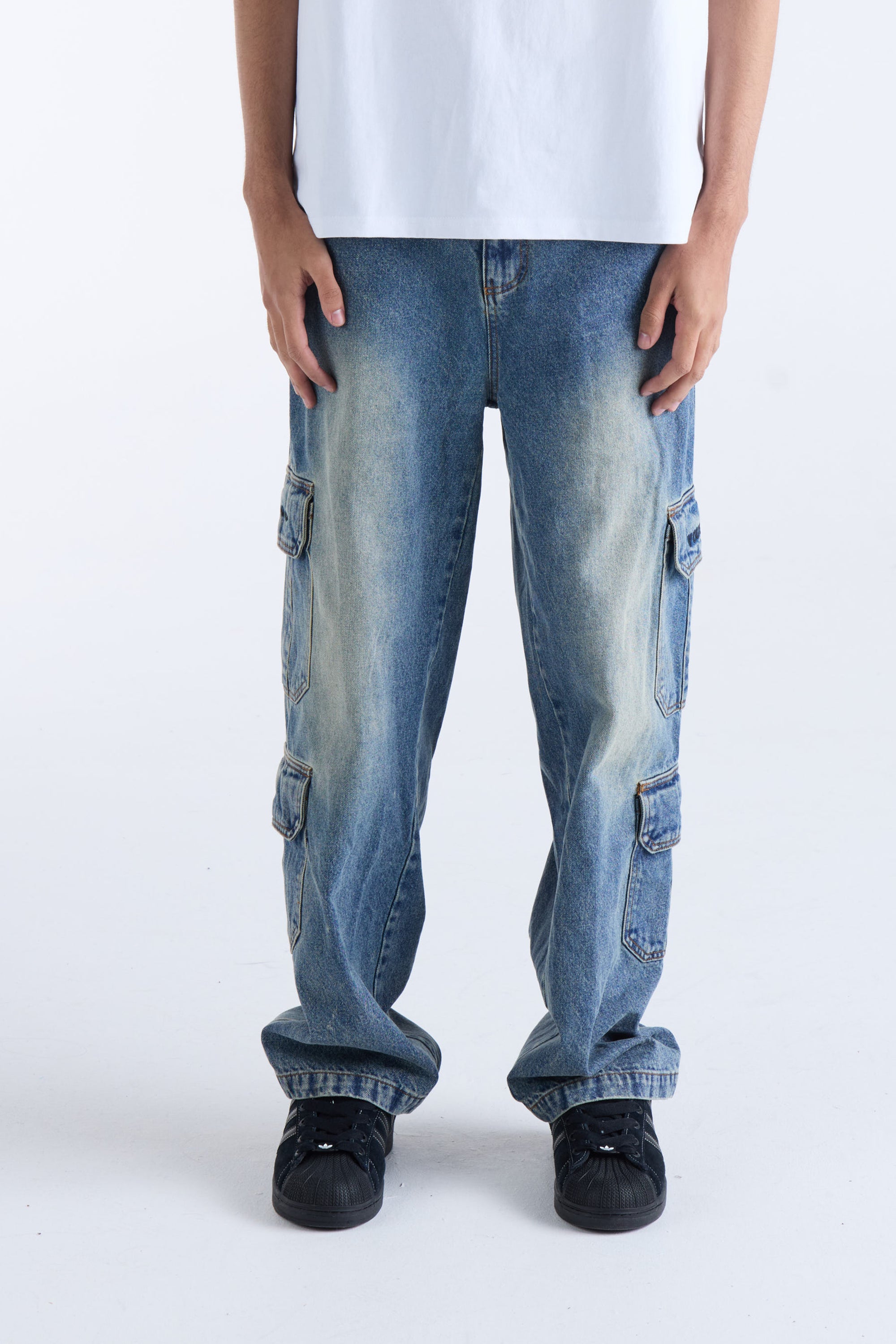 CARGO DENIM PANT - Sandy