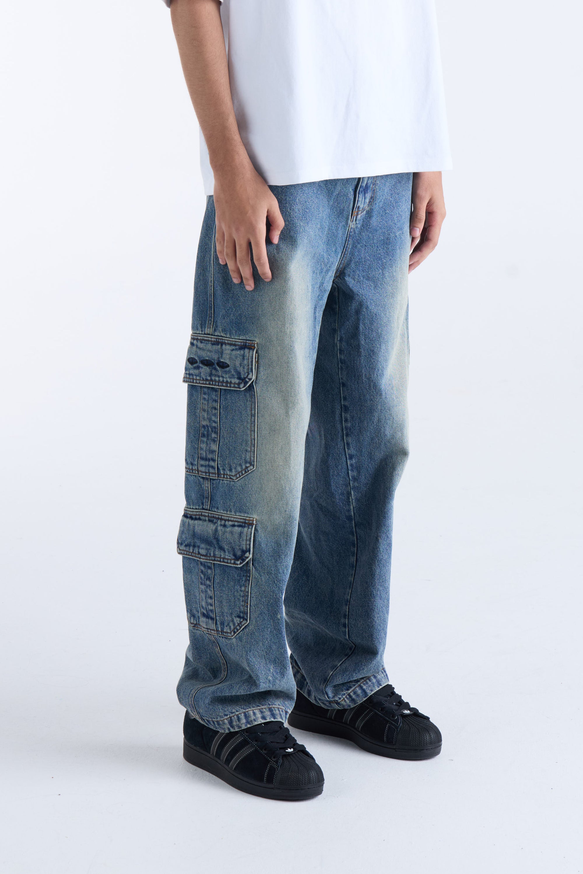 CARGO DENIM PANT - Sandy