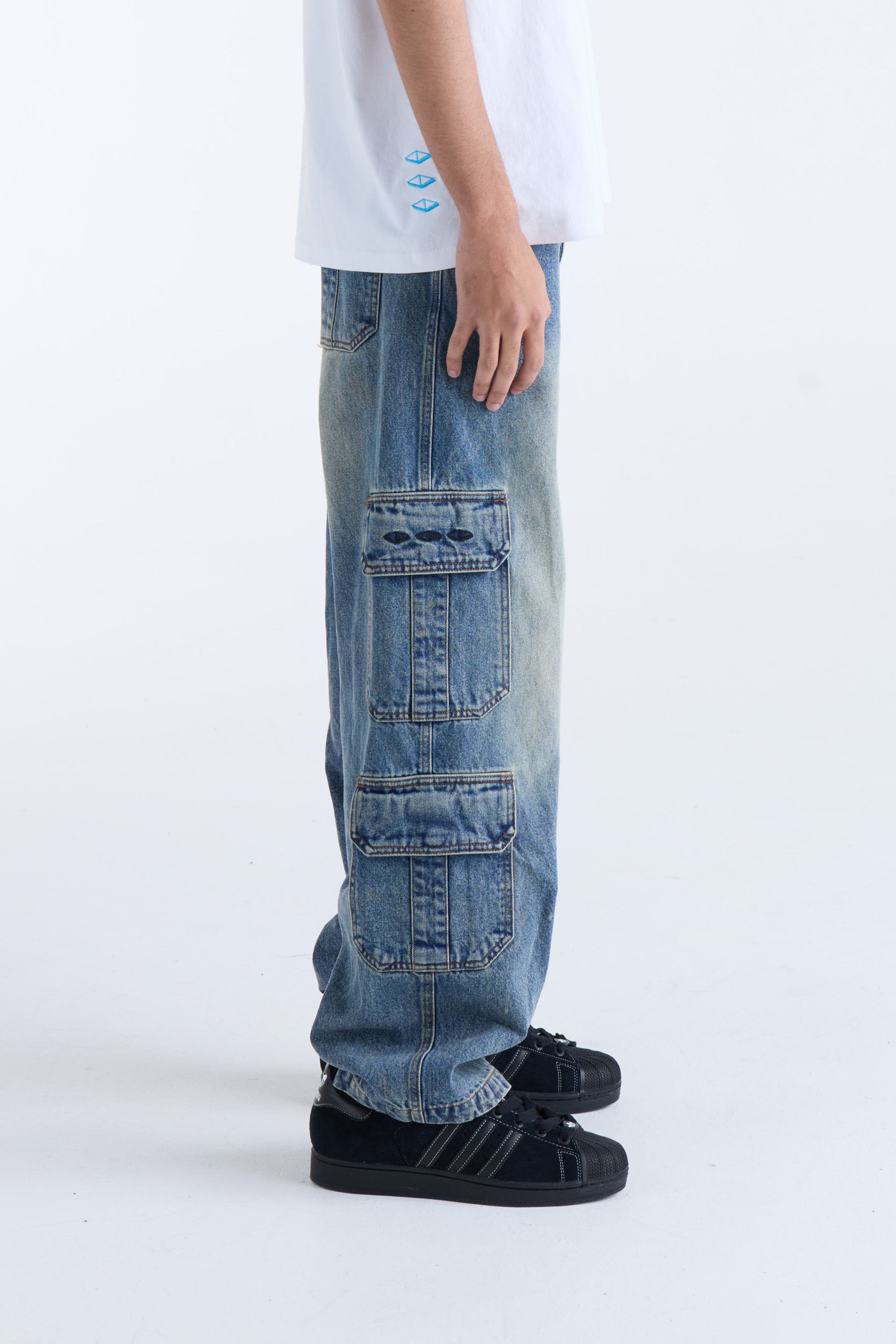 CARGO DENIM PANT - Sandy