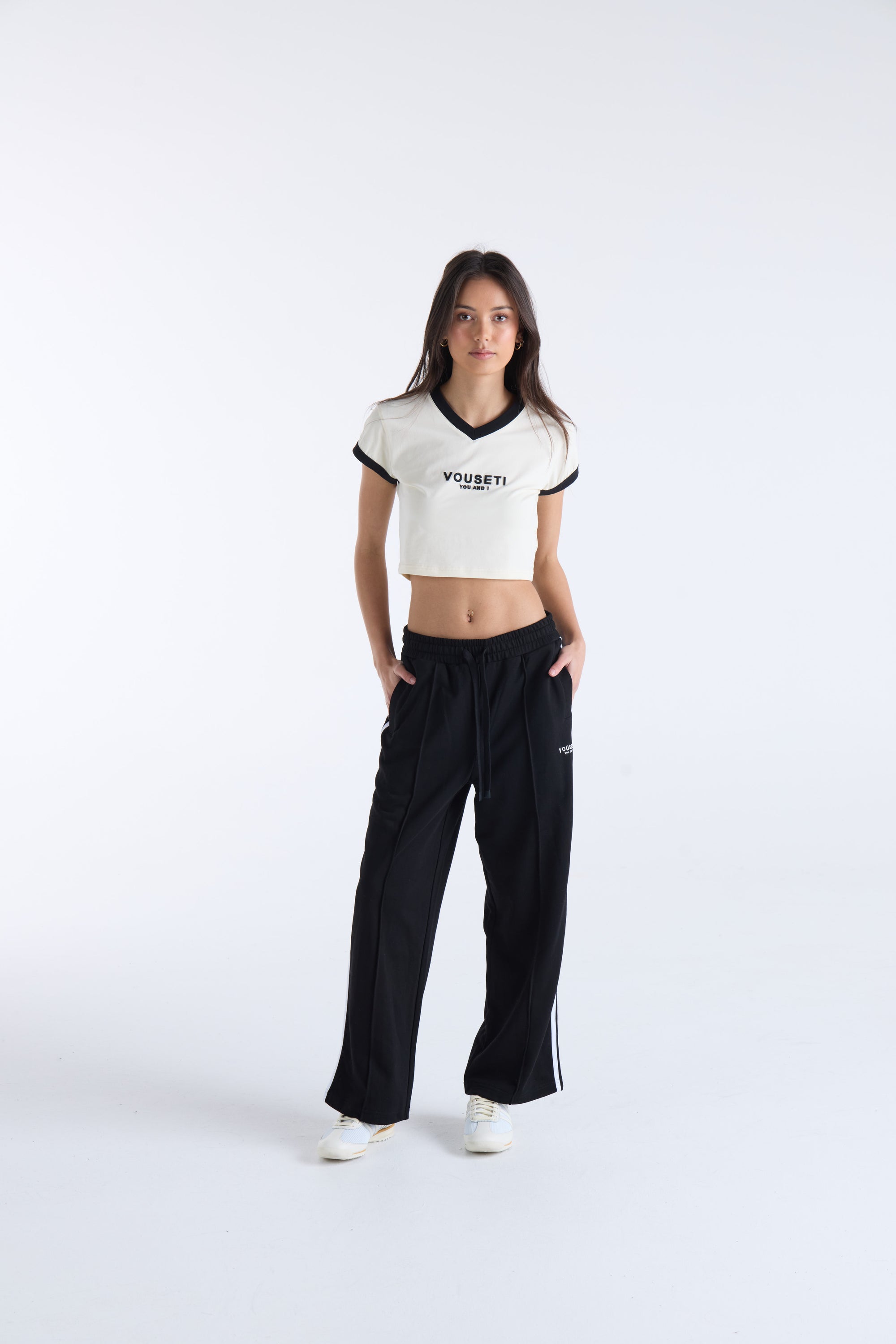 JOURNEY CROP TEE - Cream