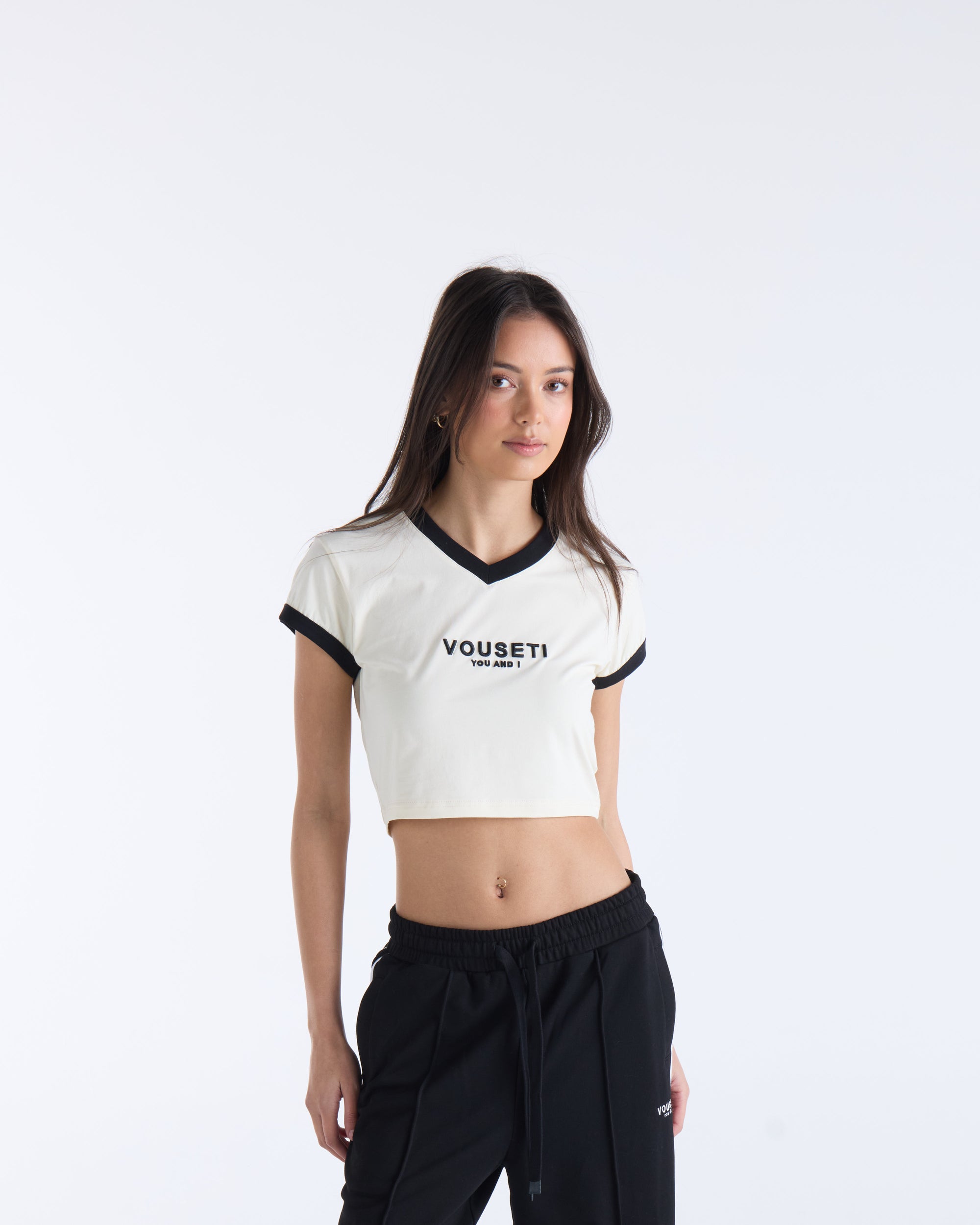 JOURNEY CROP TEE - Cream