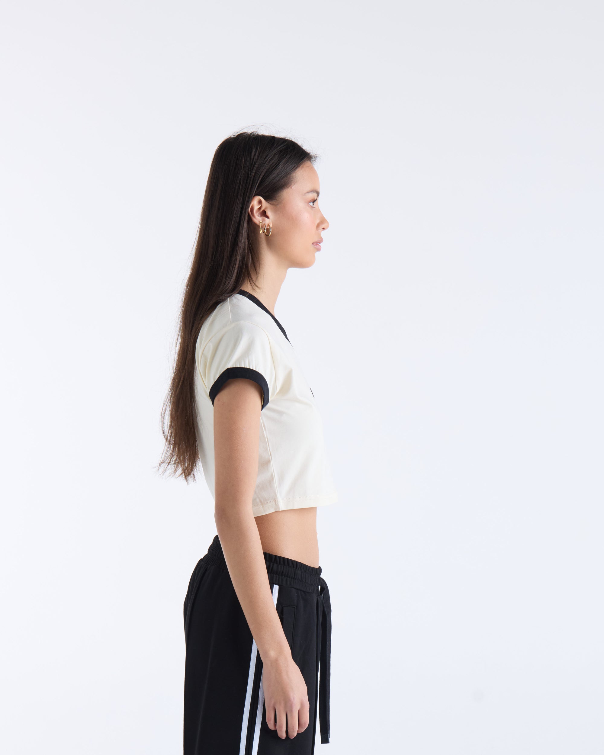 JOURNEY CROP TEE - Cream