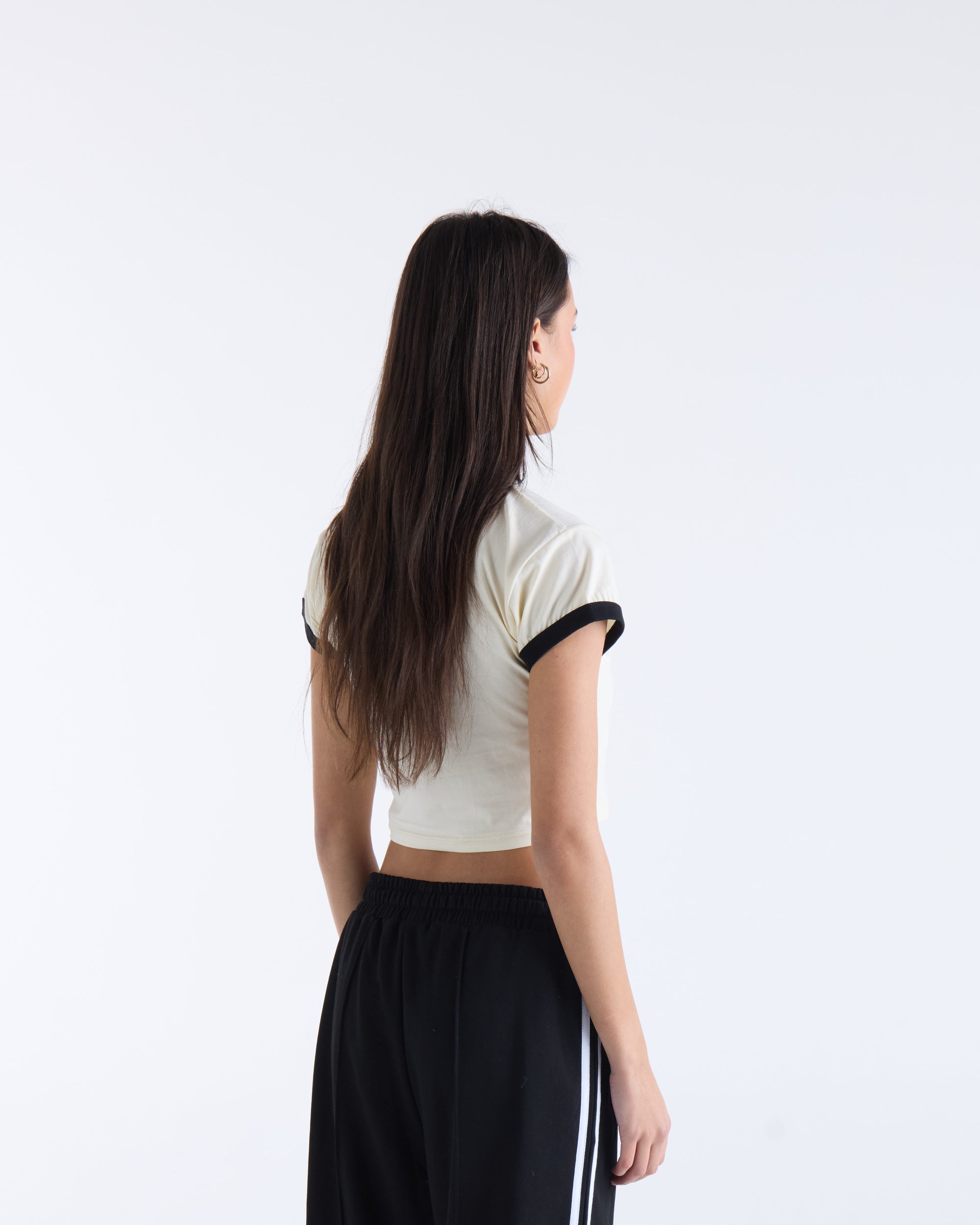 JOURNEY CROP TEE - Cream