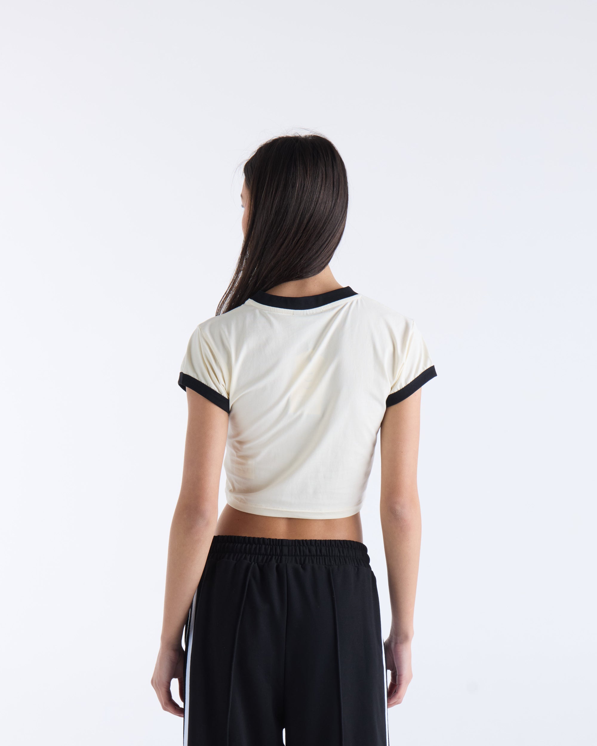 JOURNEY CROP TEE - Cream